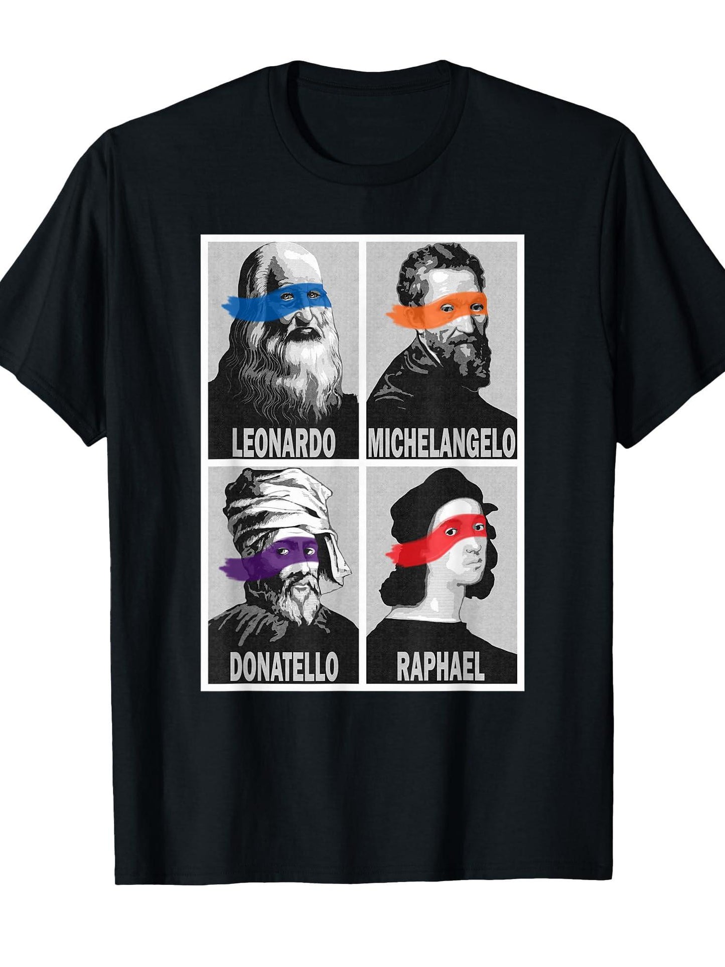 Renaissance Artists Poster Style Pop Art T-shirt T-shirt Tragic Kingdom 220gsm Cotton Round Neck Short Sleeve Casual Henley Shirt Men T-shirt