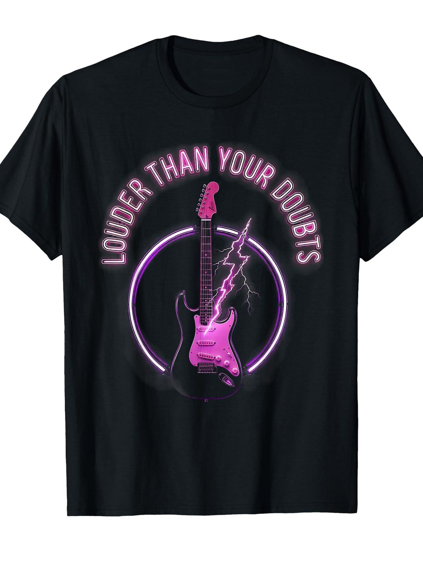 Louder Than Your Doubts Rock And Roll Women T-shirt Tragic Kingdom 220gsm Cotton Round Neck Short Sleeve Casual Henley Shirt Men T-shirt