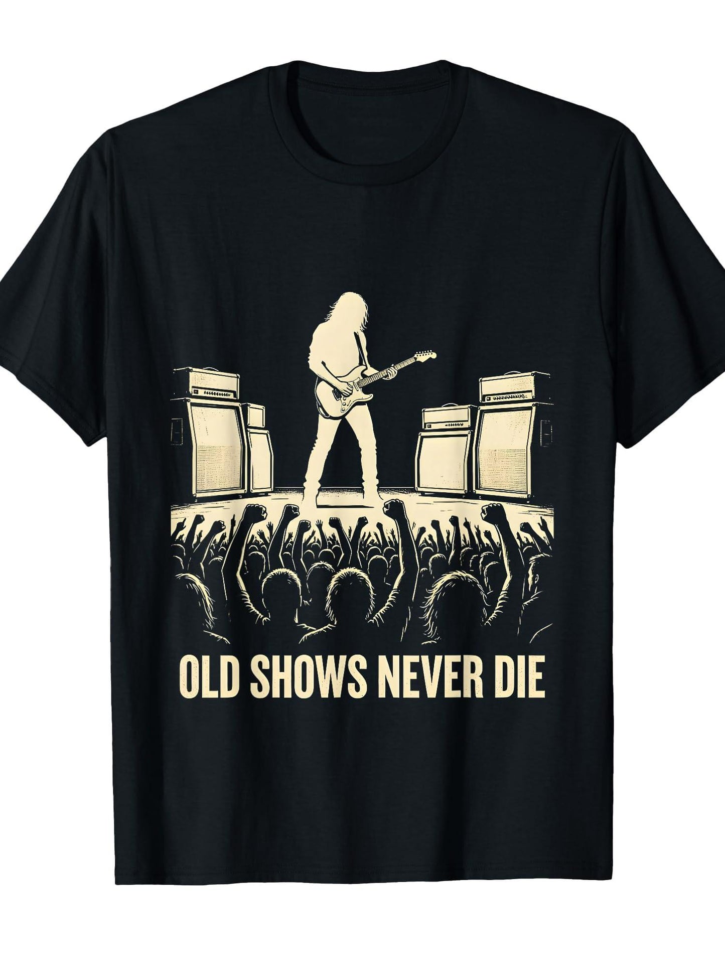 Old Shows Never Die Concert Vintage Design T-shirt Tragic Kingdom 220gsm Cotton Round Neck Short Sleeve Casual Henley Shirt Men T-shirt