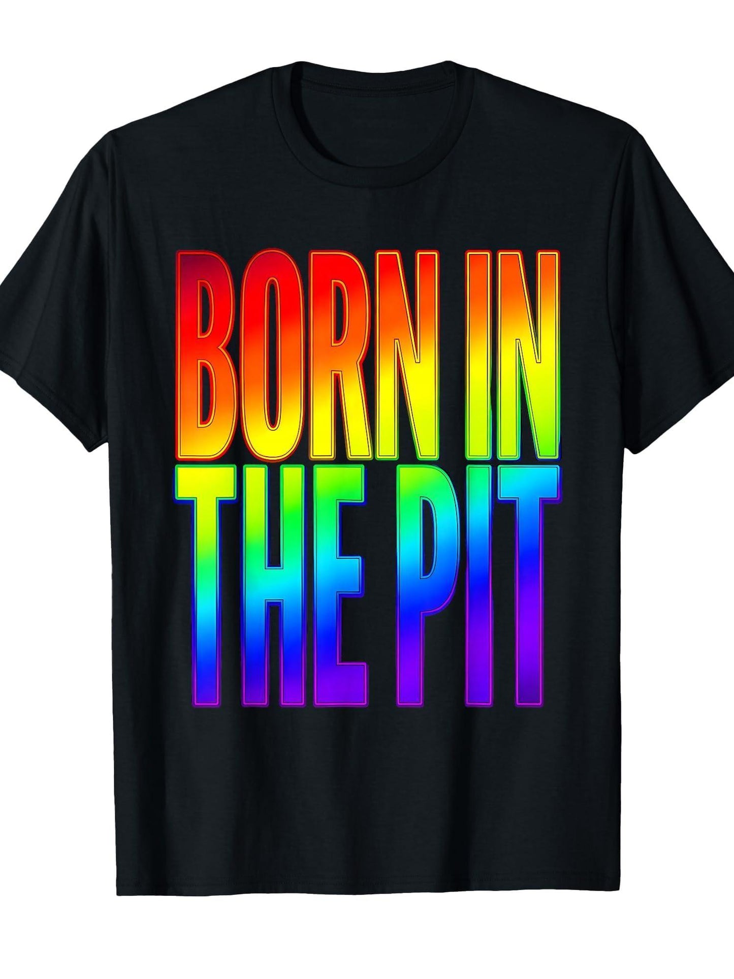 Born In The Pit Hardcore Music Fan Design T-shirt Tragic Kingdom 220gsm Cotton Round Neck Short Sleeve Casual Henley Shirt Men T-shirt