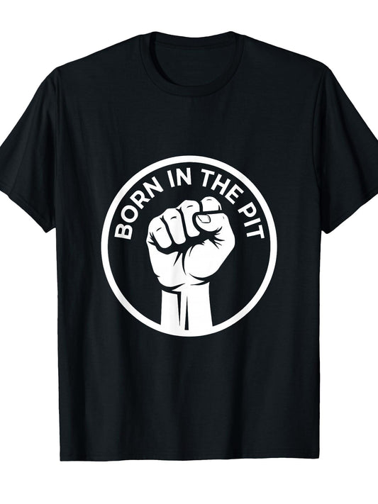 Born In The Pit Metal Band Graphic Design T-shirt Tragic Kingdom 220gsm Cotton Round Neck Short Sleeve Casual Henley Shirt Men T-shirt