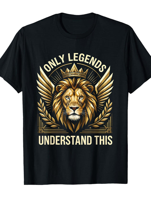 Only Legends Understand This Bold Mens Design T-shirt Tragic Kingdom 220gsm Cotton Round Neck Short Sleeve Casual Henley Shirt Men T-shirt