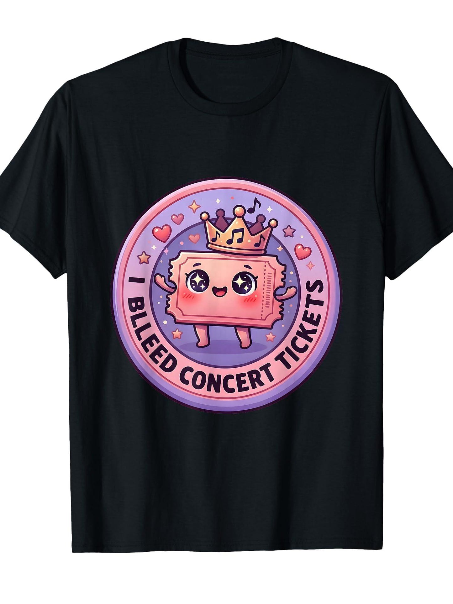I Bleed Concert Tickets Music Lover Design T-shirt Tragic Kingdom 220gsm Cotton Round Neck Short Sleeve Casual Henley Shirt Men T-shirt