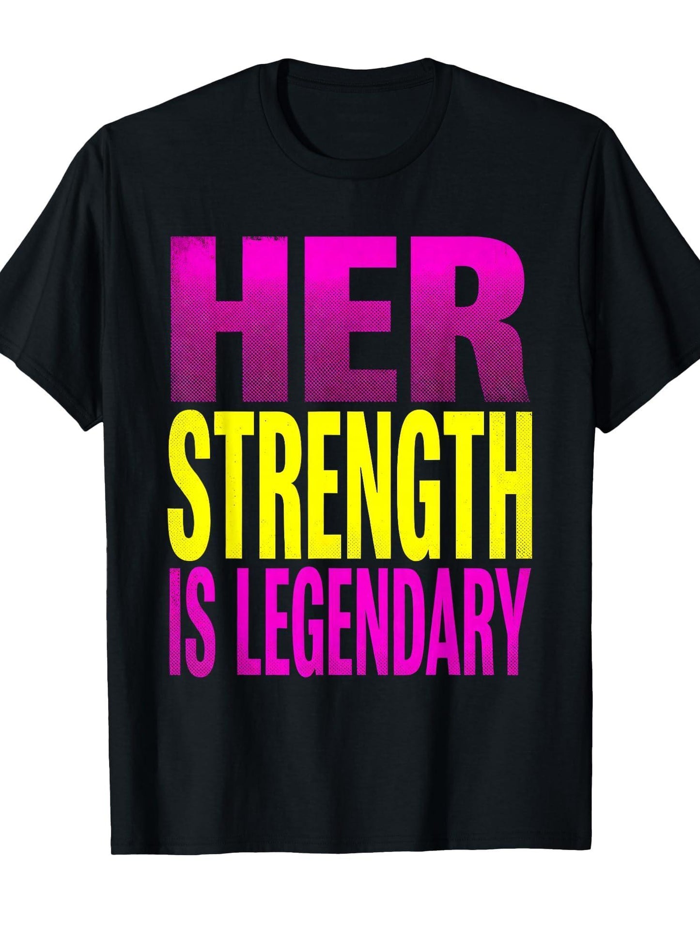 Her Strength Is Legendary Superhero Women Design T-shirt Tragic Kingdom 220gsm Cotton Round Neck Short Sleeve Casual Henley Shirt Men T-shirt