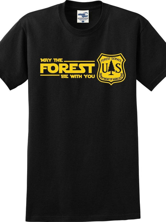 United States Forest Service Established 1905 T-shirt (s-5x) May The Forest Be With You 220gsm Cotton Round Neck Short Sleeve Casual Henley Shirt Men T-shirt