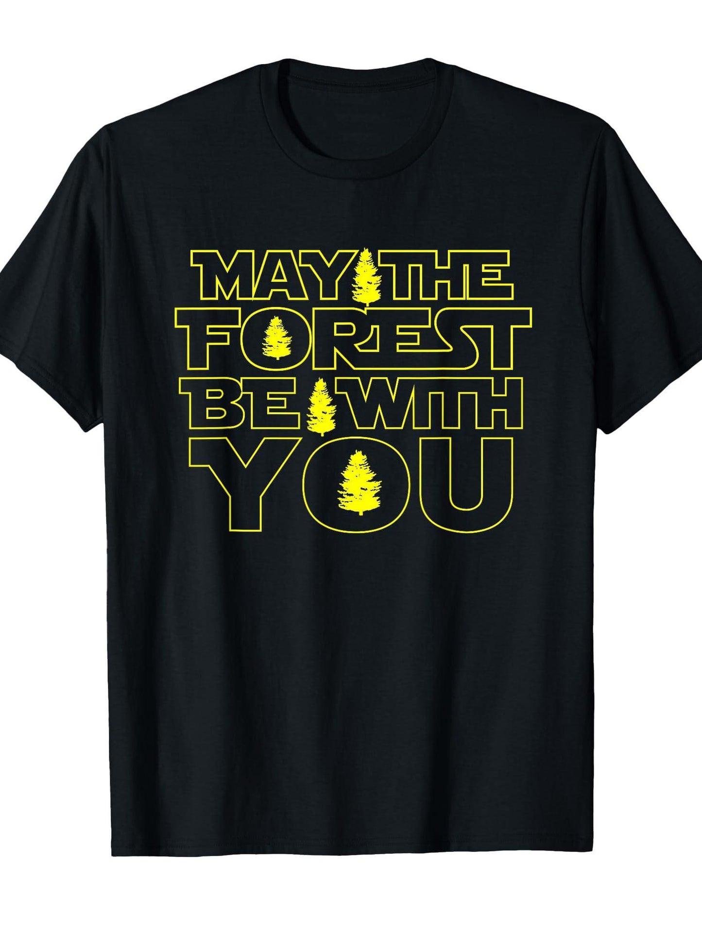 Arbor Deforestation Earth Day Shirt Kids Women Gifts T-shirt May The Forest Be With You 220gsm Cotton Round Neck Short Sleeve Casual Henley Shirt Men T-shirt