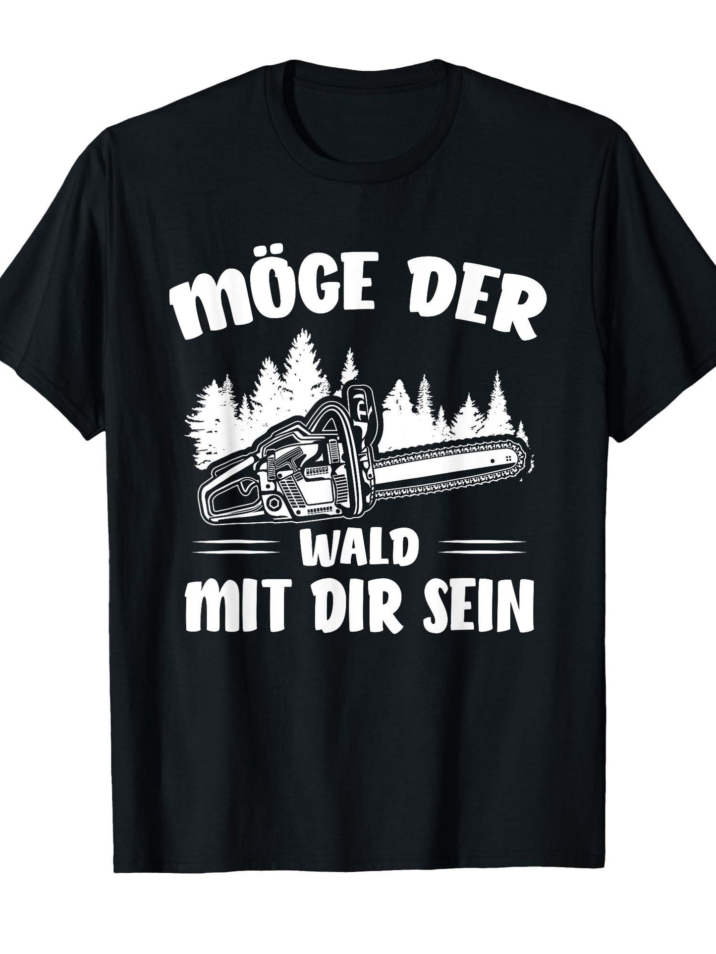 May The Forest Be With You T-shirt May The Forest Be With You 220gsm Cotton Round Neck Short Sleeve Casual Henley Shirt Men T-shirt