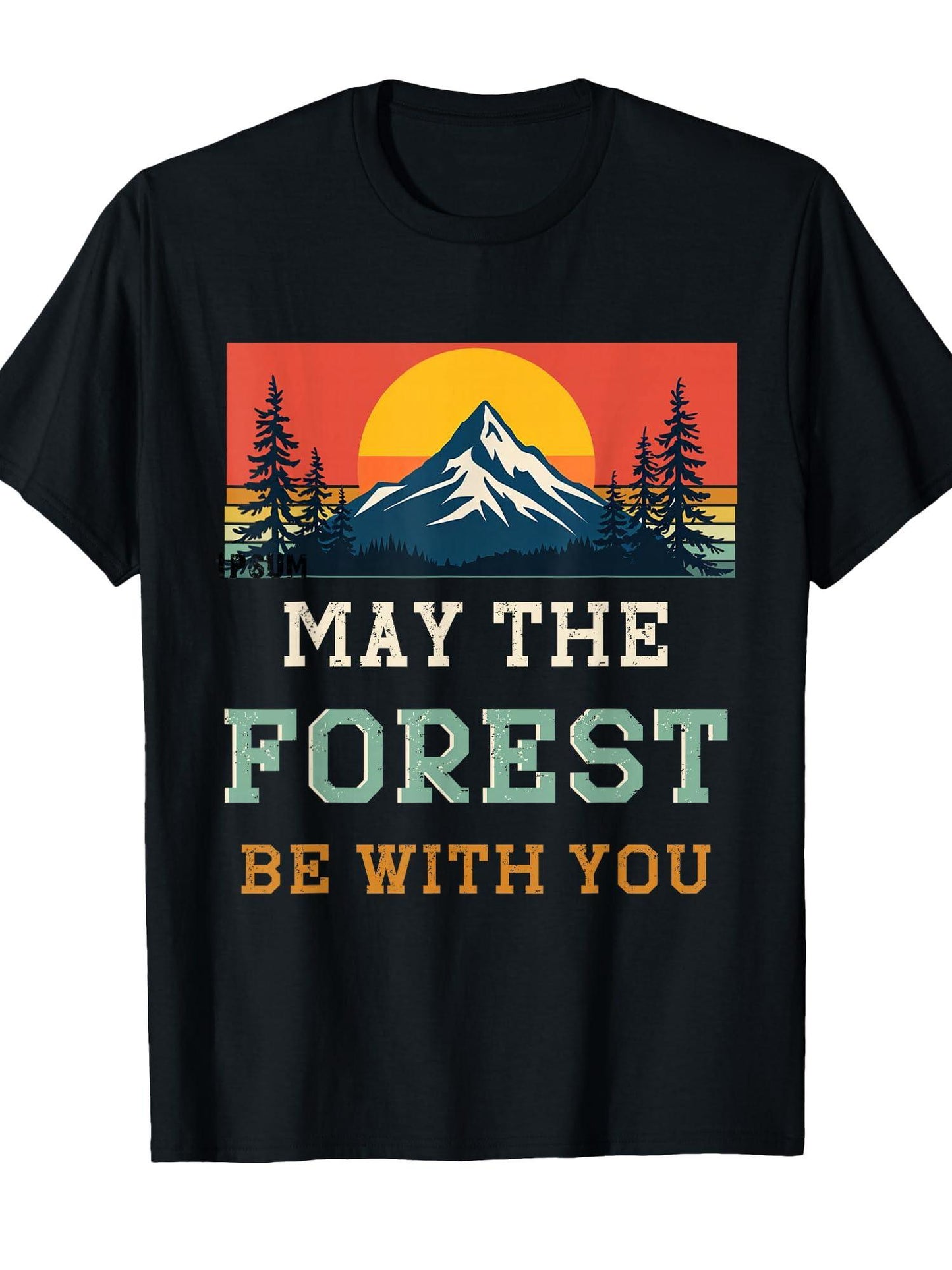 May The Forest Be With You Shirt Nature Lover Earth Day T-shirt May The Forest Be With You 220gsm Cotton Round Neck Short Sleeve Casual Henley Shirt Men T-shirt