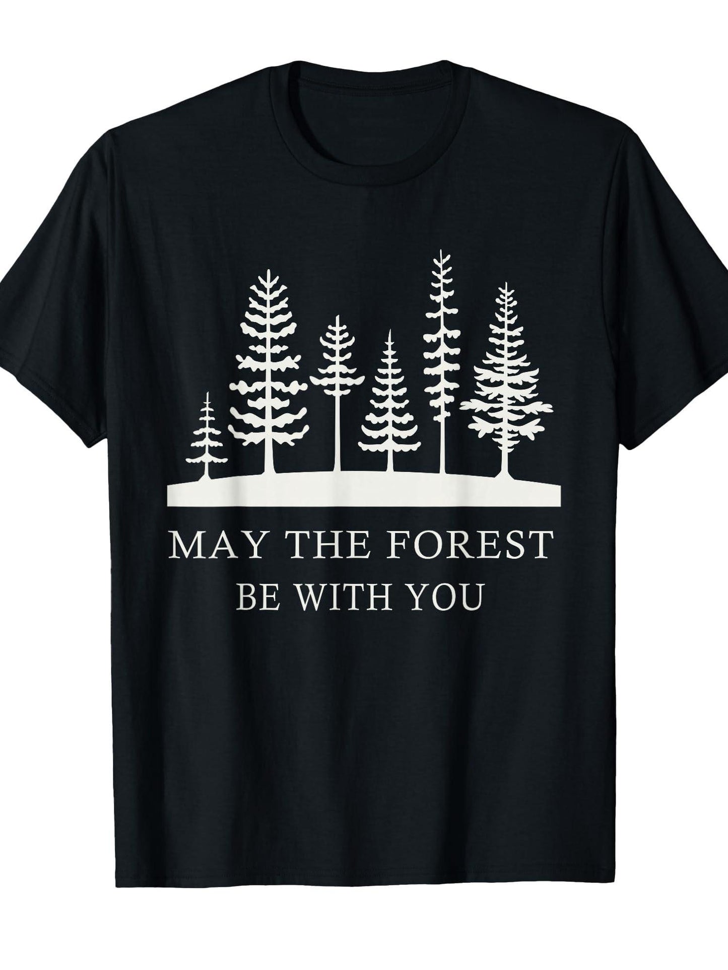 May The Forest Be With You Shirt Nature Lover Earth Day T-shirt May The Forest Be With You 220gsm Cotton Round Neck Short Sleeve Casual Henley Shirt Men T-shirt
