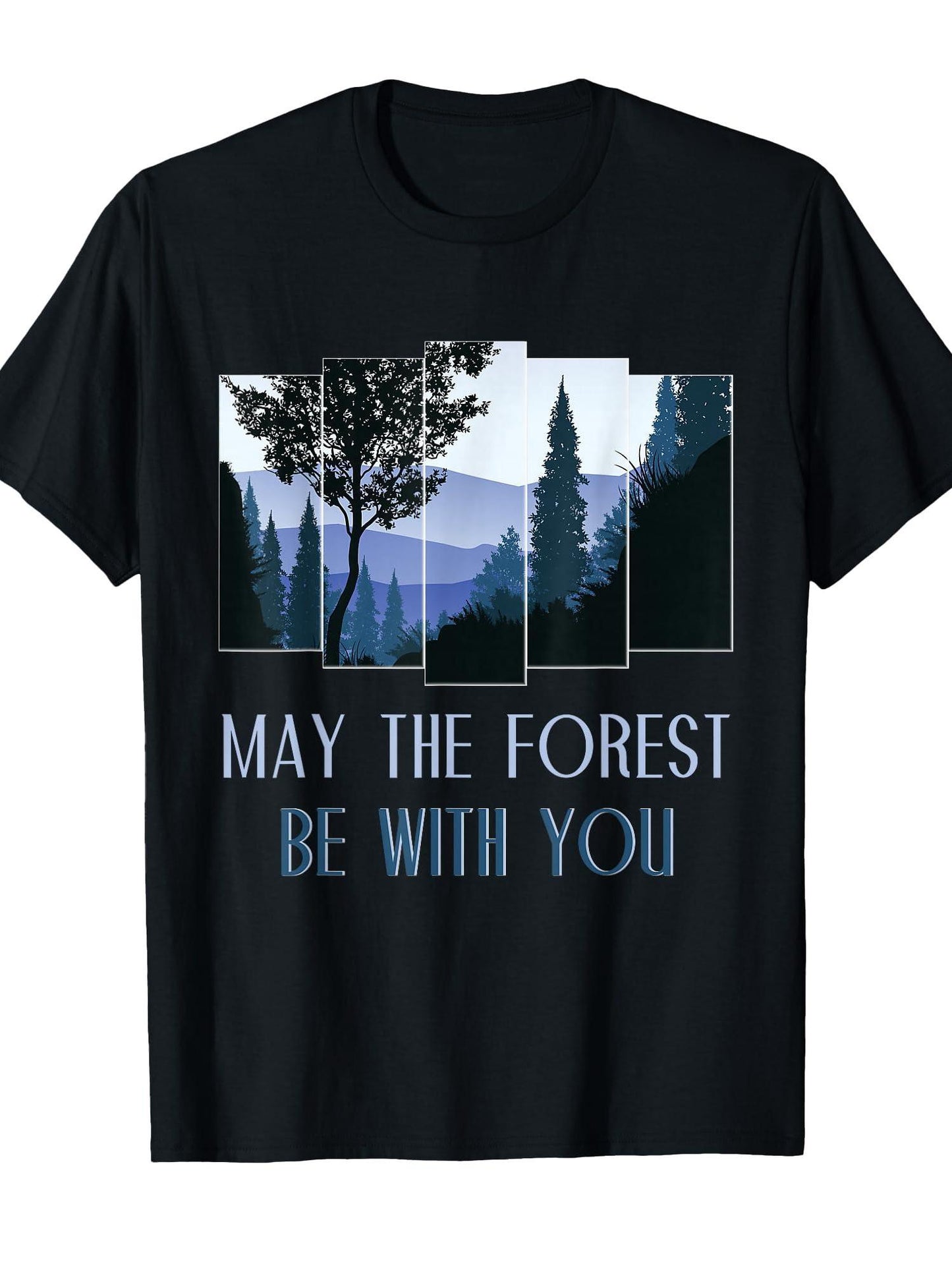 May The Forest Be With You Shirt Nature Lover Earth Day T-shirt May The Forest Be With You 220gsm Cotton Round Neck Short Sleeve Casual Henley Shirt Men T-shirt