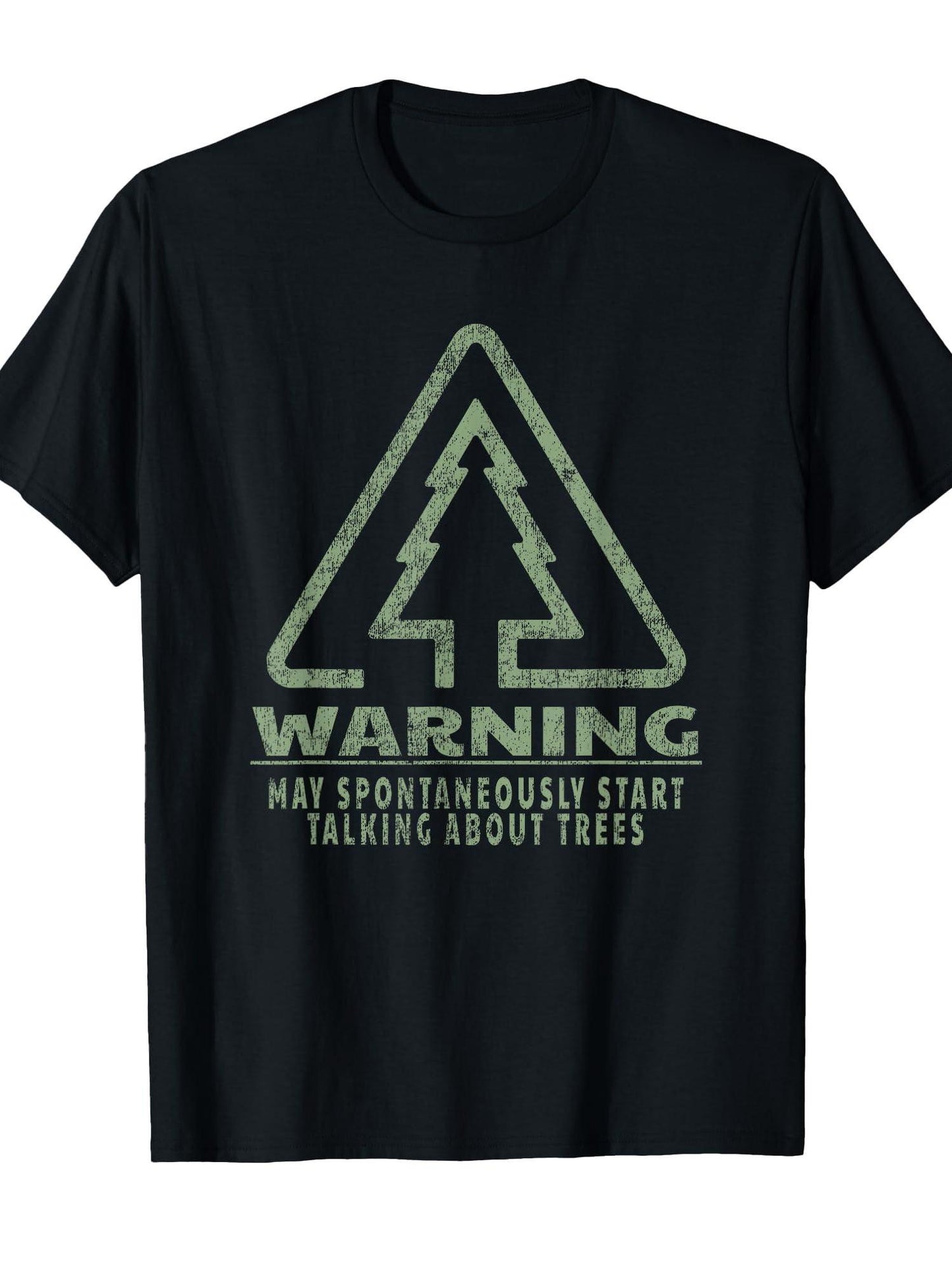 Funny Tree Lover Warning Quote Forestry Students Teachers T-shirt May The Forest Be With You 220gsm Cotton Round Neck Short Sleeve Casual Henley Shirt Men T-shirt