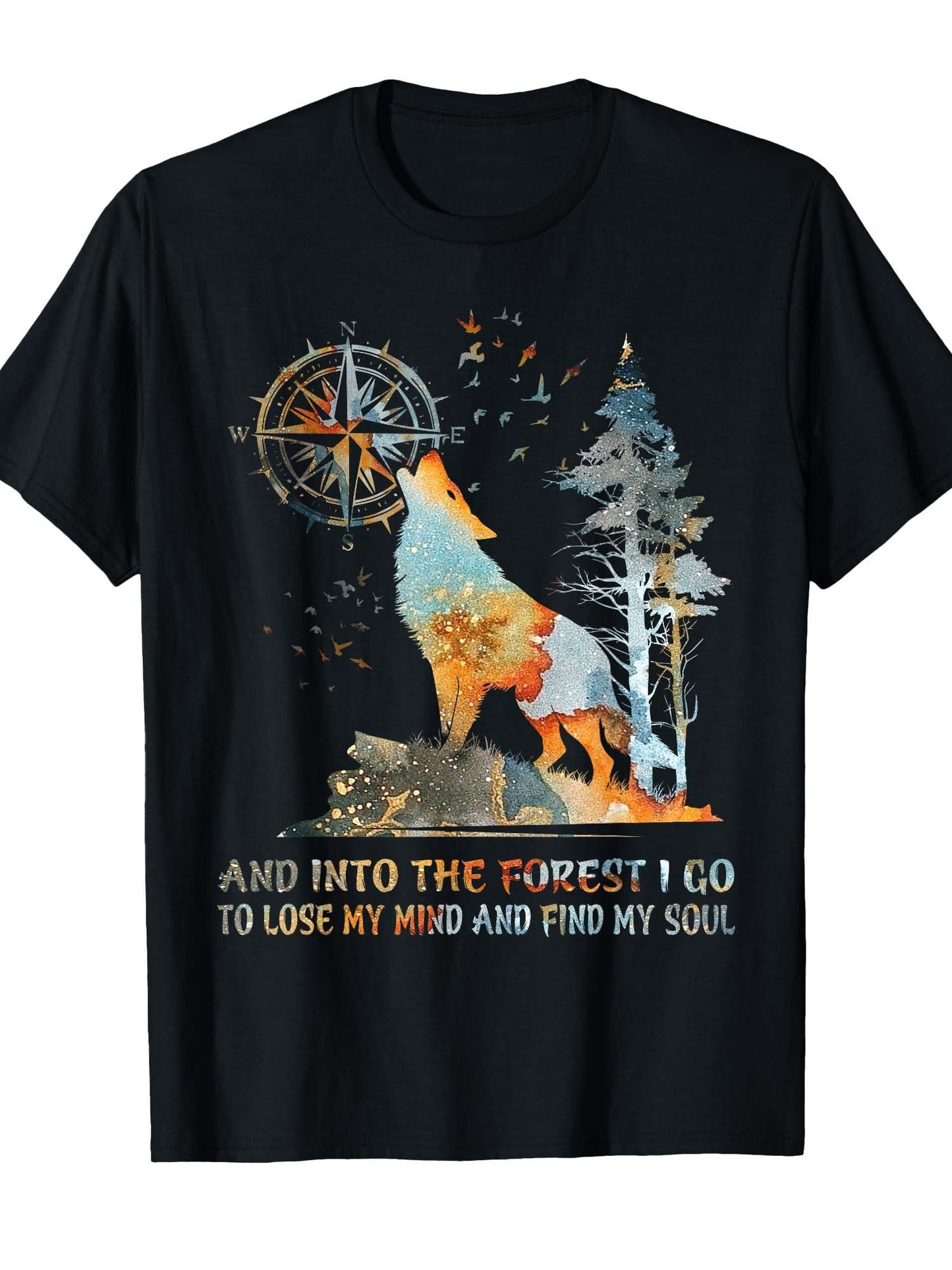 And Into The Forest I Go To Lose My Mind And Find My Soul T-shirt May The Forest Be With You 220gsm Cotton Round Neck Short Sleeve Casual Henley Shirt Men T-shirt