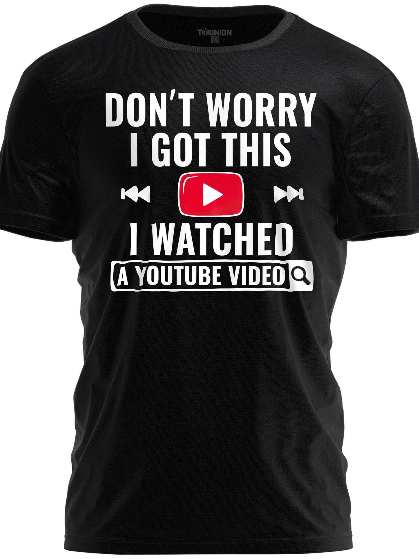 Teeunion Funny Diy Repair Mechanic T-shirt For Men - I Watched A Video Shirt Dirt Nerd 220gsm Cotton Round Neck Short Sleeve Casual Henley Shirt Men T-shirt