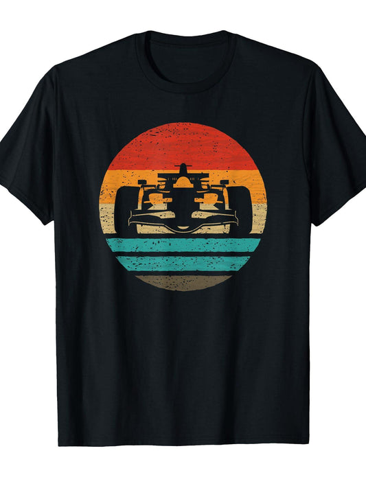 Racing Car Retro Style Vintage T-shirt Dirt Nerd 220gsm Cotton Round Neck Short Sleeve Casual Henley Shirt Men T-shirt