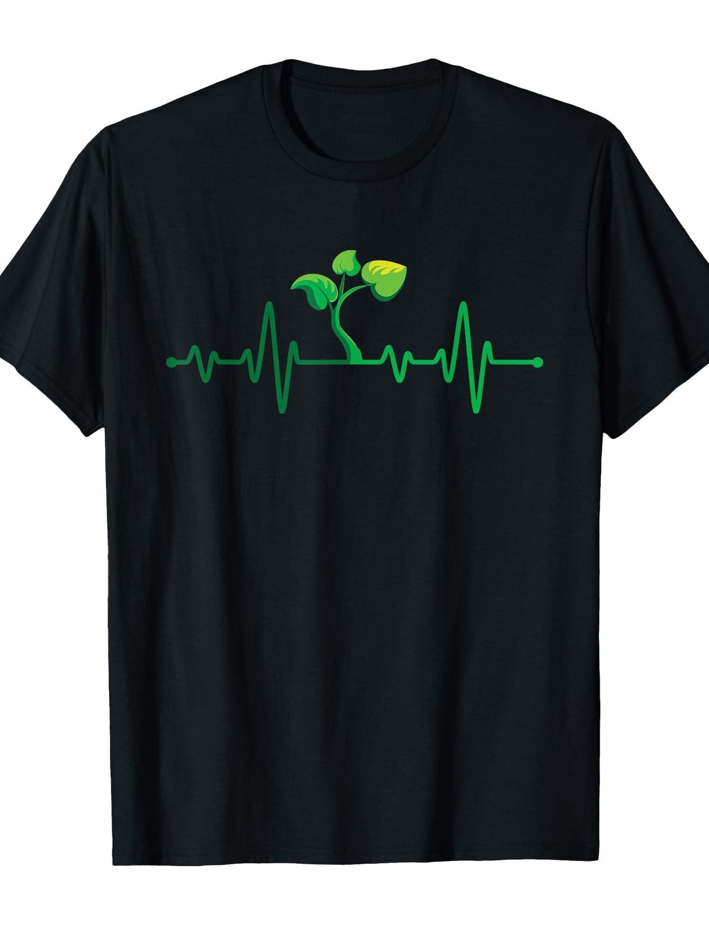 Plant Heartbeat - Botany Botanist Gardening Plant Lover T-shirt Small Dirt Nerd 220gsm Cotton Round Neck Short Sleeve Casual Henley Shirt Men T-shirt