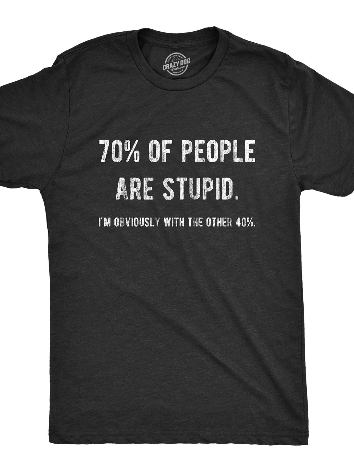 Crazy Dog Mens T Shirts Funny Sarcastic Humor Adult Joke Tees For Guys Dirt Nerd 220gsm Cotton Round Neck Short Sleeve Casual Henley Shirt Men T-shirt