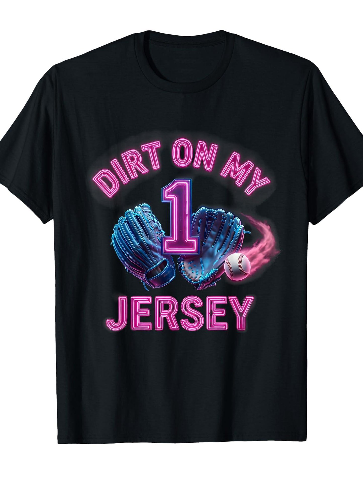 Dirt On My Jersey Baseball Player Design T-shirt Dirt Nerd 220gsm Cotton Round Neck Short Sleeve Casual Henley Shirt Men T-shirt