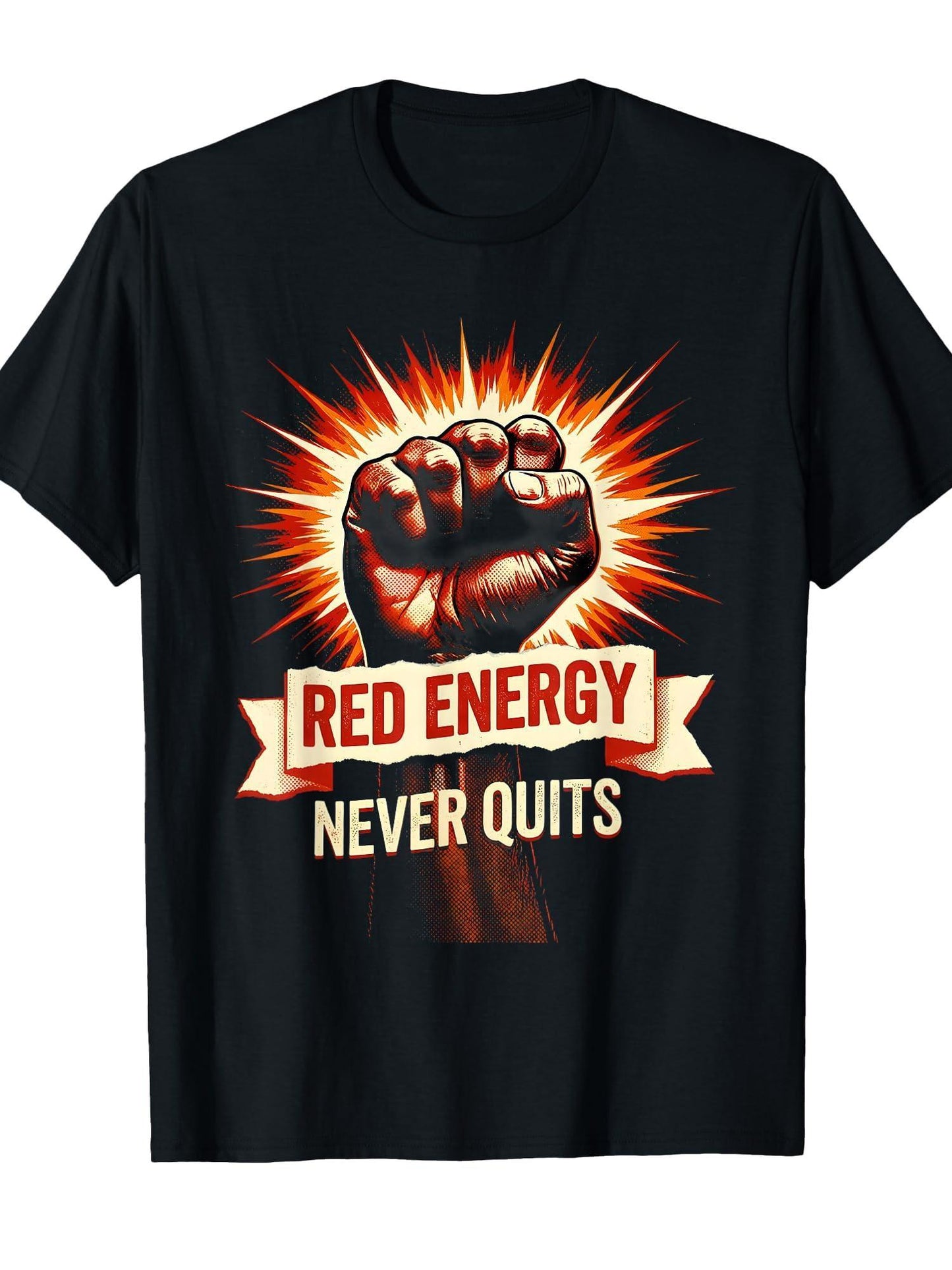 Red Field Day Energy Never Quits Design T-shirt Dirt Nerd 220gsm Cotton Round Neck Short Sleeve Casual Henley Shirt Men T-shirt
