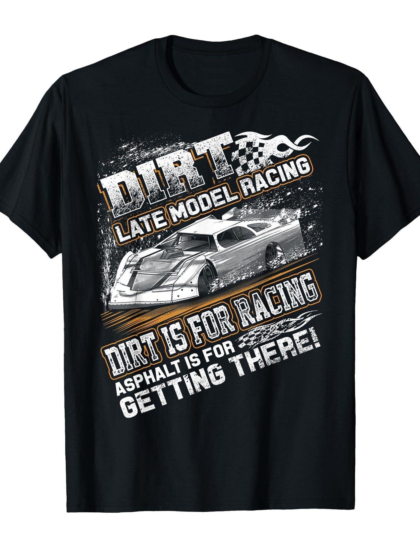 Late Model Modified Dirt Track Racing Dirt Is For Racing T-shirt Dirt Nerd 220gsm Cotton Round Neck Short Sleeve Casual Henley Shirt Men T-shirt