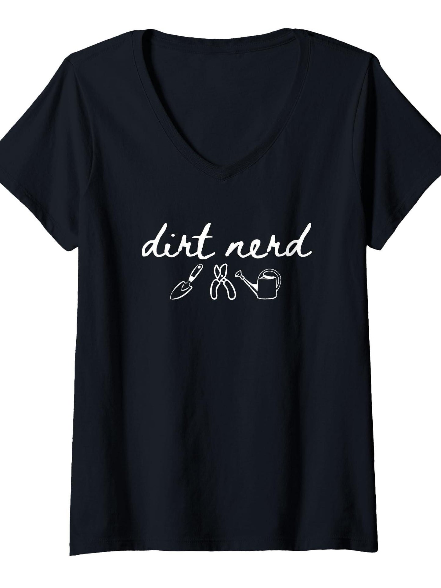 Women's Dirt Nerd Funny Gardening Lover Gardener T-shirt Dirt Nerd 220gsm Cotton Round Neck Short Sleeve Casual Henley Shirt Men T-shirt