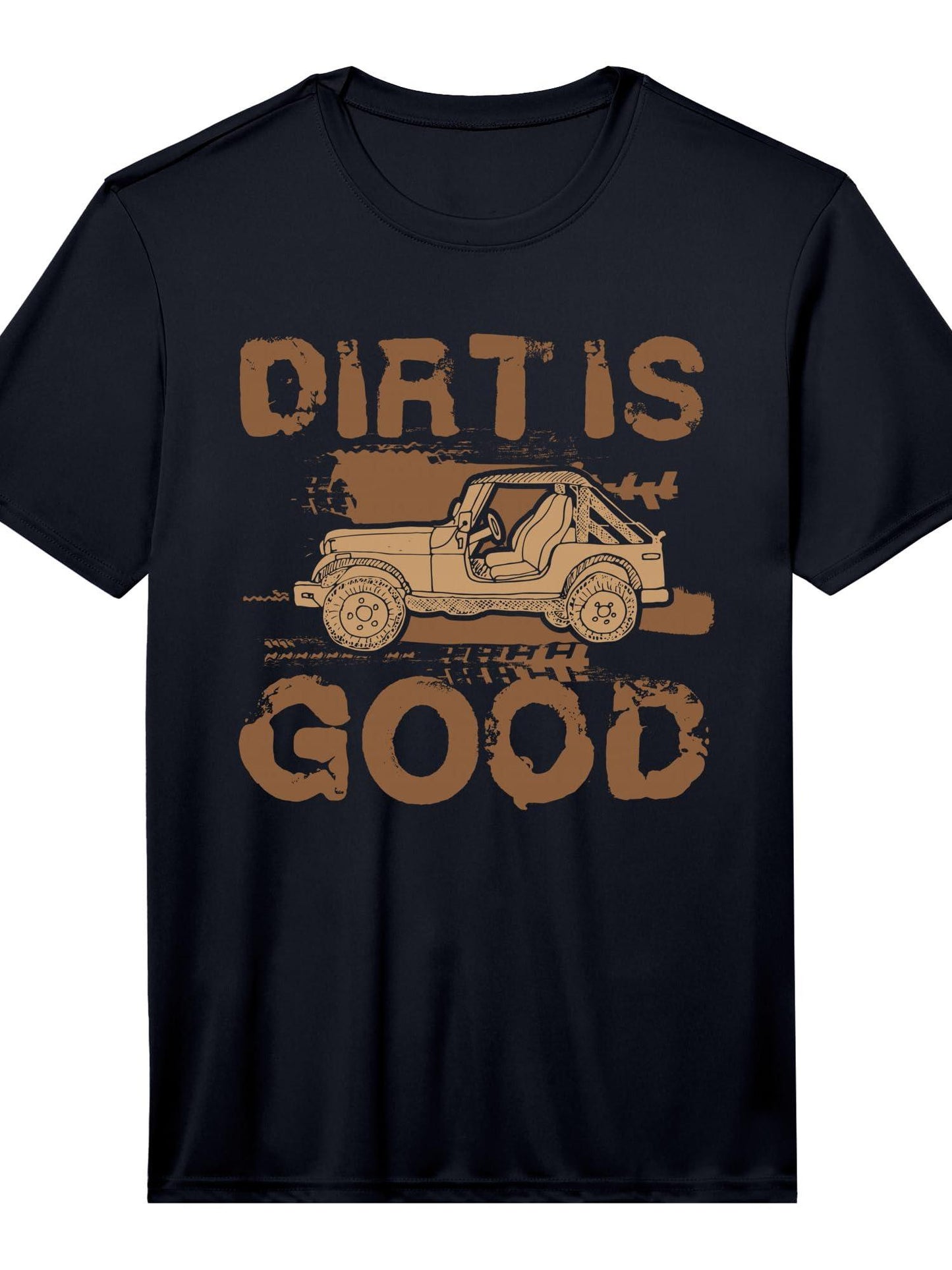 Dirt Is Good Off Road Shirt | Truck Mud Bogging Performance T-shirt Dirt Nerd 220gsm Cotton Round Neck Short Sleeve Casual Henley Shirt Men T-shirt