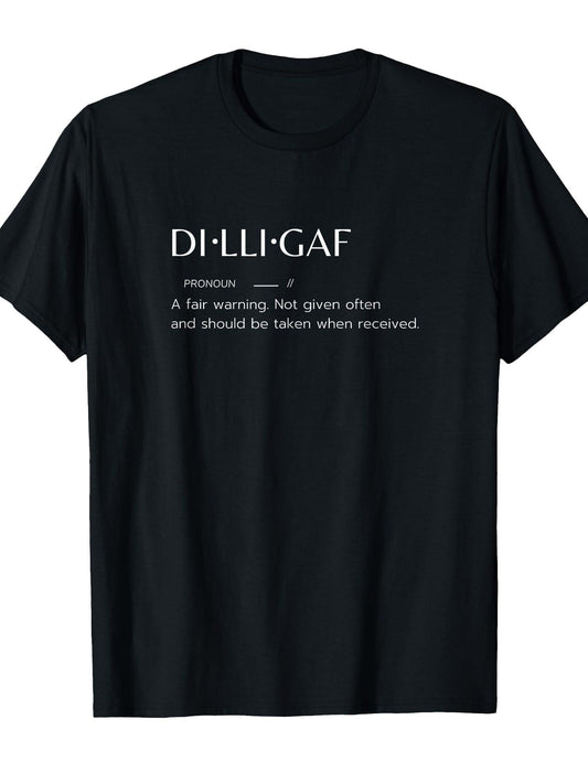 Dilligaf Biker Attitude Sarcastic Don't Bother Me Warning T-shirt Dirt Nerd 220gsm Cotton Round Neck Short Sleeve Casual Henley Shirt Men T-shirt