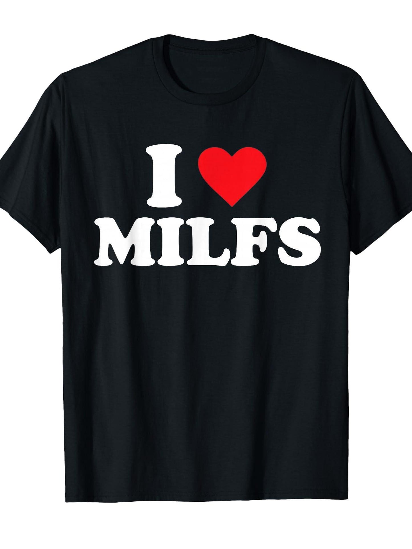 I Love Milfs T-shirt Milf 220gsm Cotton Round Neck Short Sleeve Casual Henley Shirt Men T-shirt