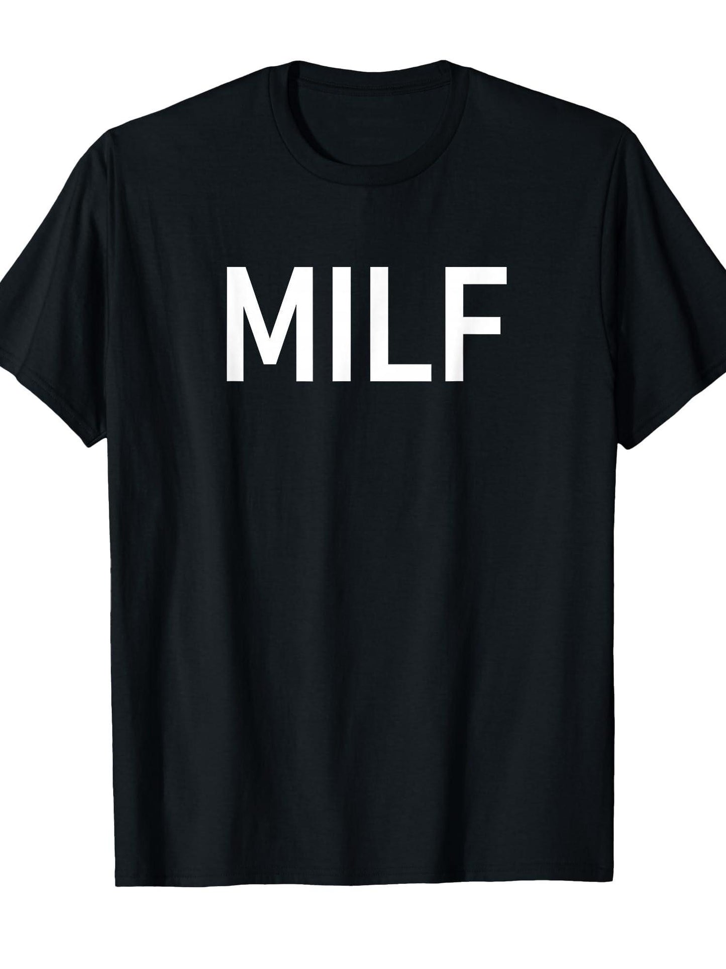 Milf, Funny, Jokes, Sarcastic T-shirt Milf 220gsm Cotton Round Neck Short Sleeve Casual Henley Shirt Men T-shirt