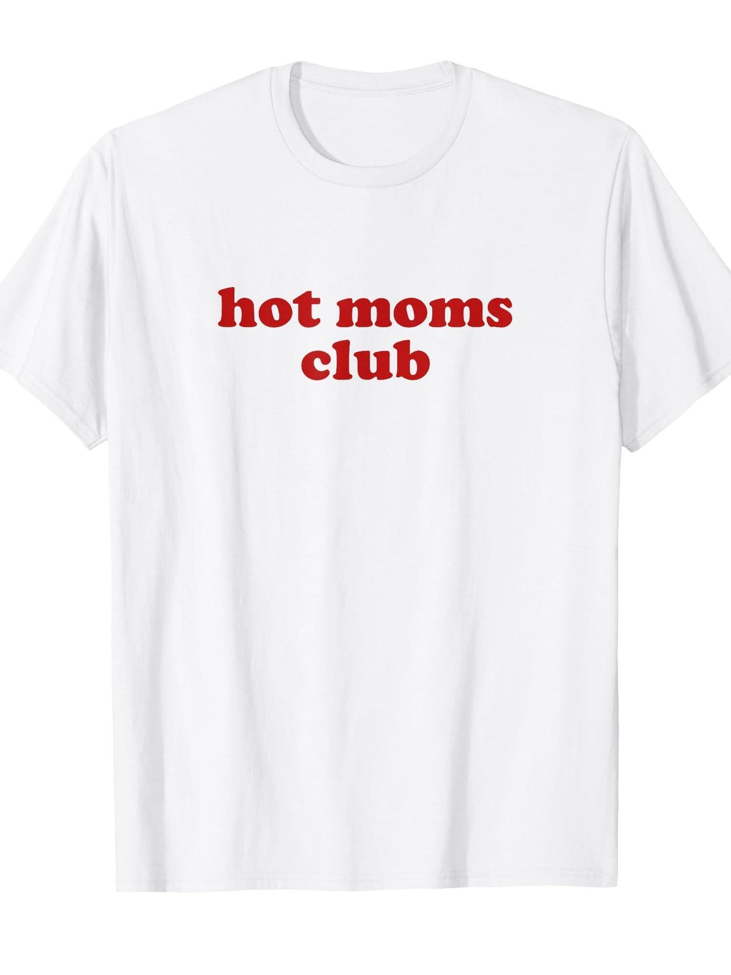 Hot Moms Club Shirt Y2k Aesthetic Hot Milf T-shirt Milf 220gsm Cotton Round Neck Short Sleeve Casual Henley Shirt Men T-shirt