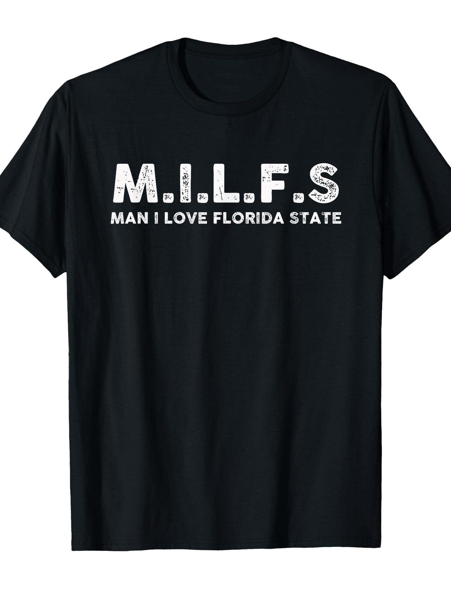 Milfs Man I Love Florida States Vintage T-shirt Milf 220gsm Cotton Round Neck Short Sleeve Casual Henley Shirt Men T-shirt