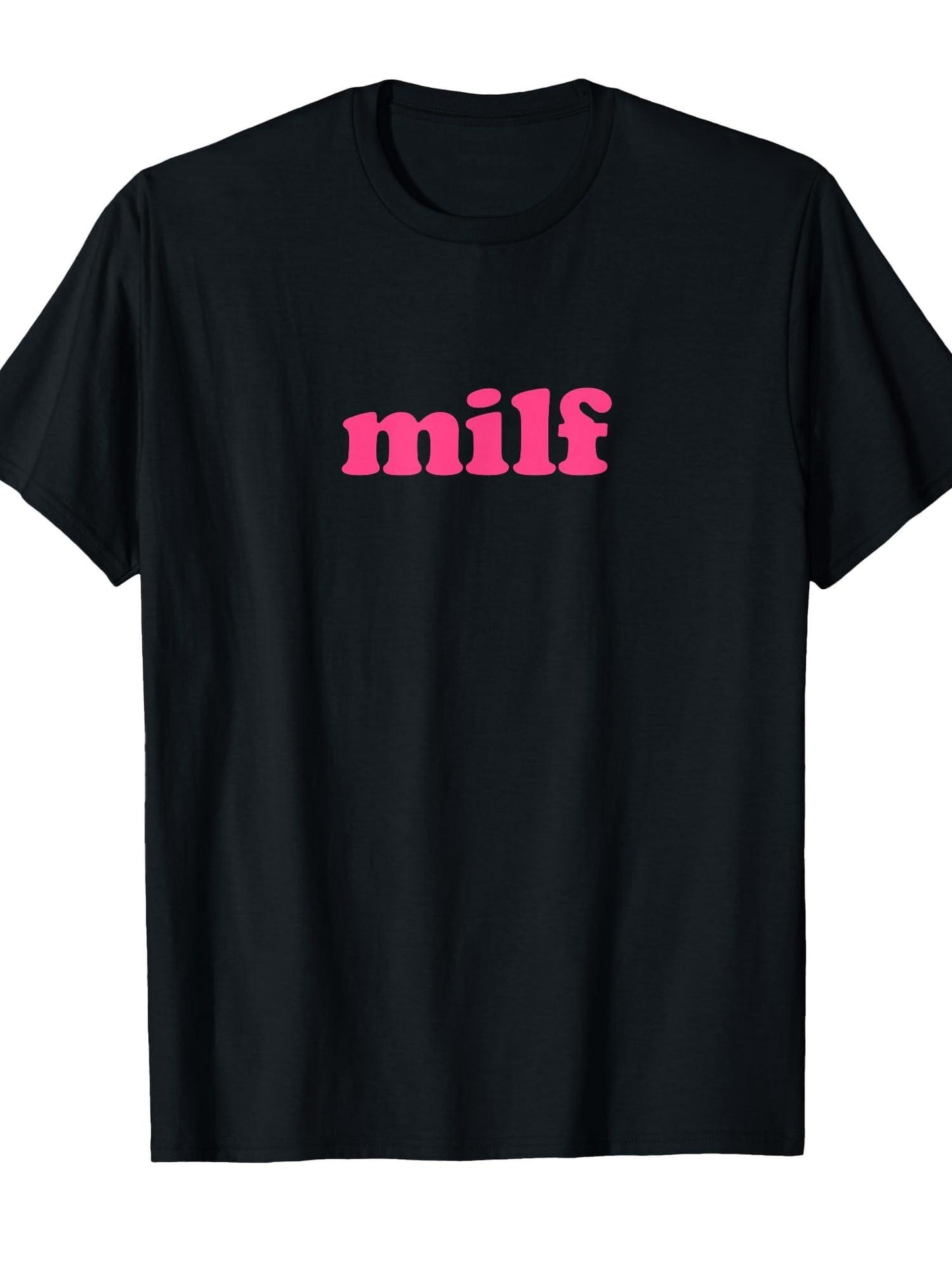 Milf Shirt Pink Y2k Aesthetic T-shirt Milf 220gsm Cotton Round Neck Short Sleeve Casual Henley Shirt Men T-shirt
