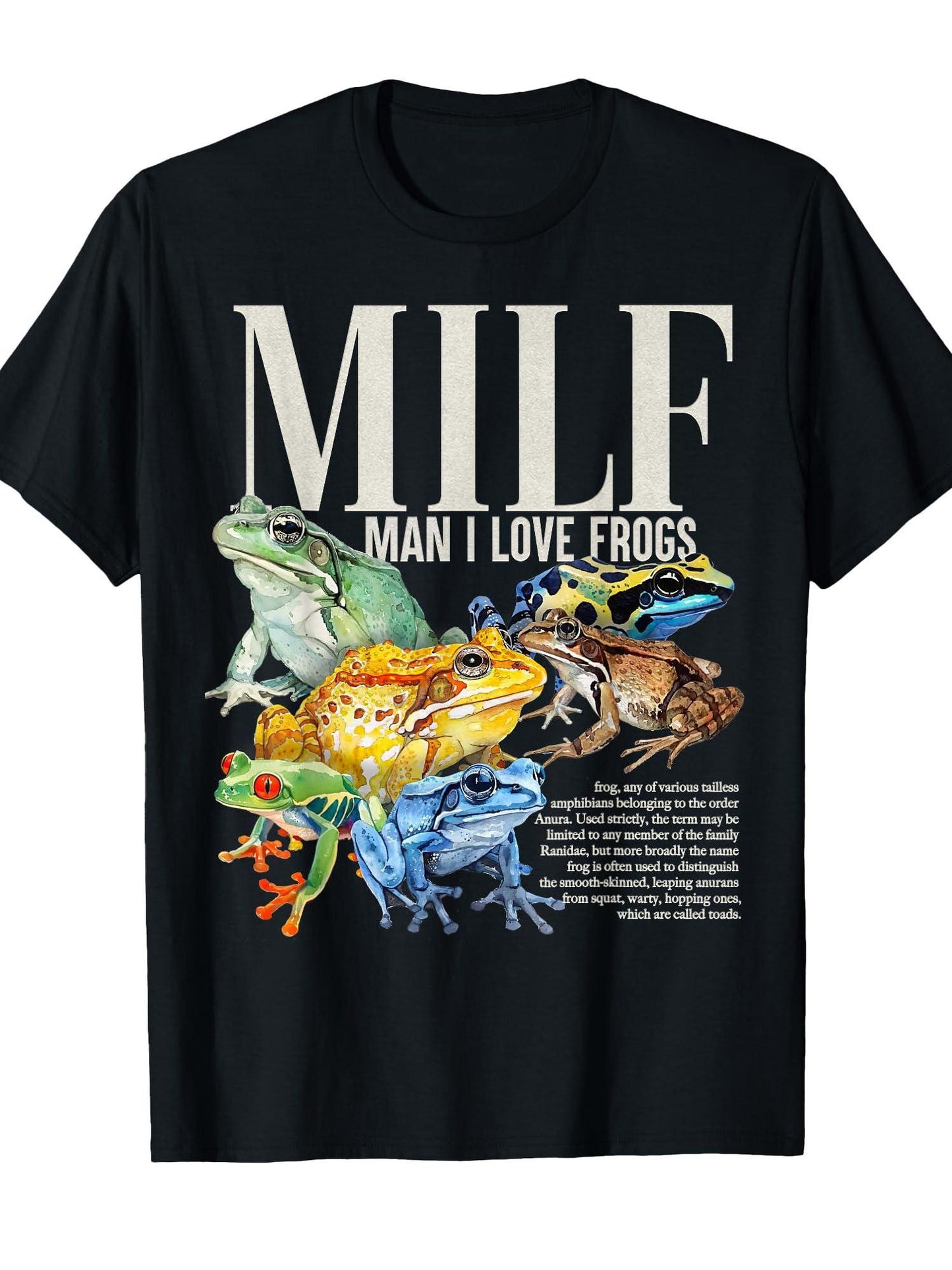 Man I Love Frogs Milf Adult Humor Embarrassing Men Women T-shirt Milf 220gsm Cotton Round Neck Short Sleeve Casual Henley Shirt Men T-shirt