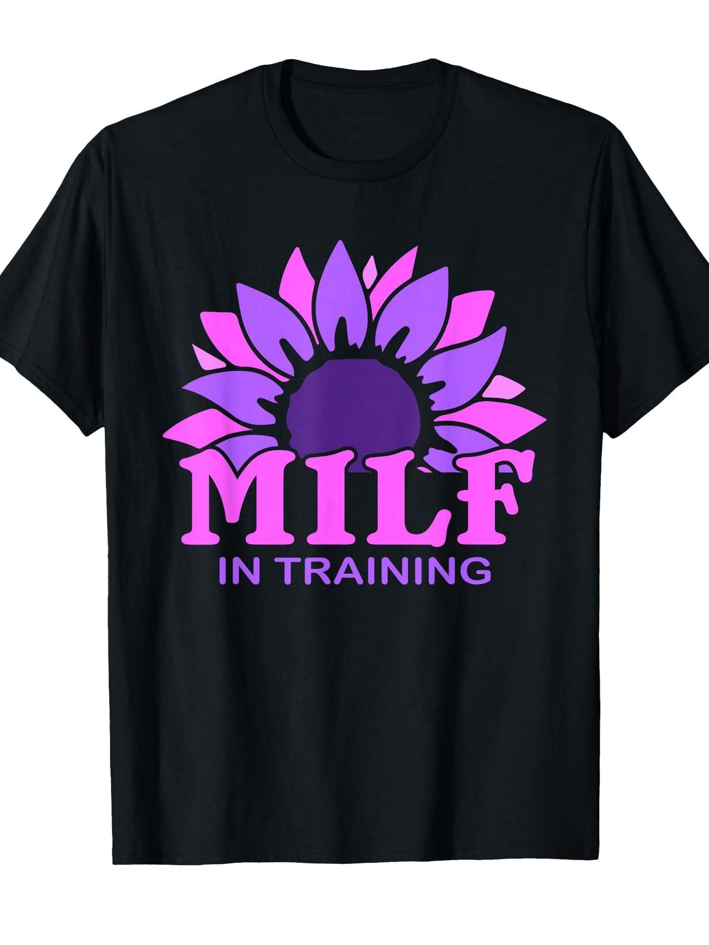 Future Milf In Training Sunflower T-shirt Milf 220gsm Cotton Round Neck Short Sleeve Casual Henley Shirt Men T-shirt