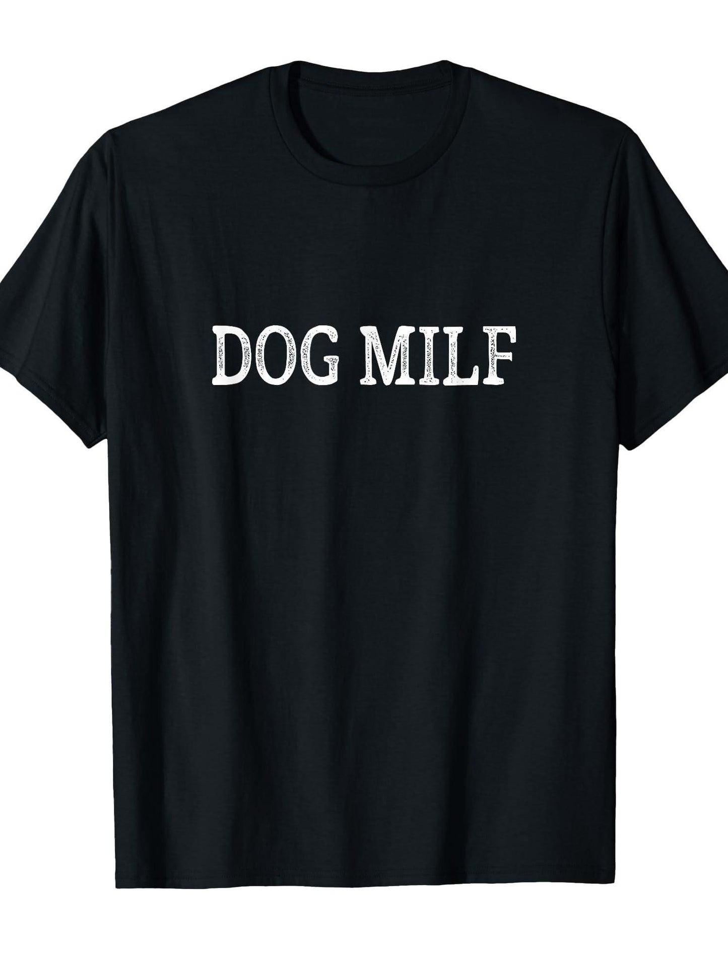 Dog Milf - Vintage Style - T-shirt Milf 220gsm Cotton Round Neck Short Sleeve Casual Henley Shirt Men T-shirt