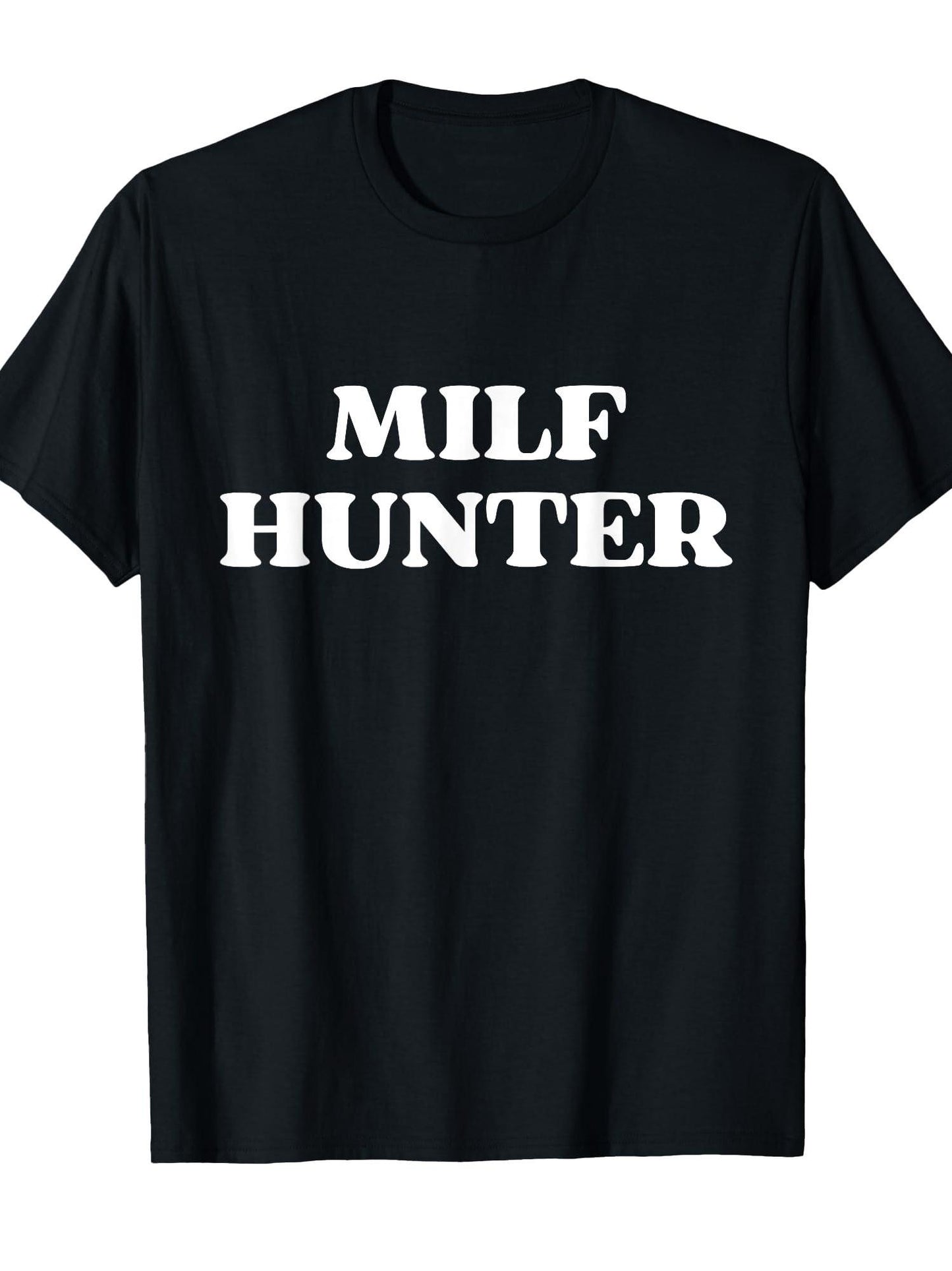 Milf Hunter Funny Sarcastic Y2k T-shirt Milf 220gsm Cotton Round Neck Short Sleeve Casual Henley Shirt Men T-shirt