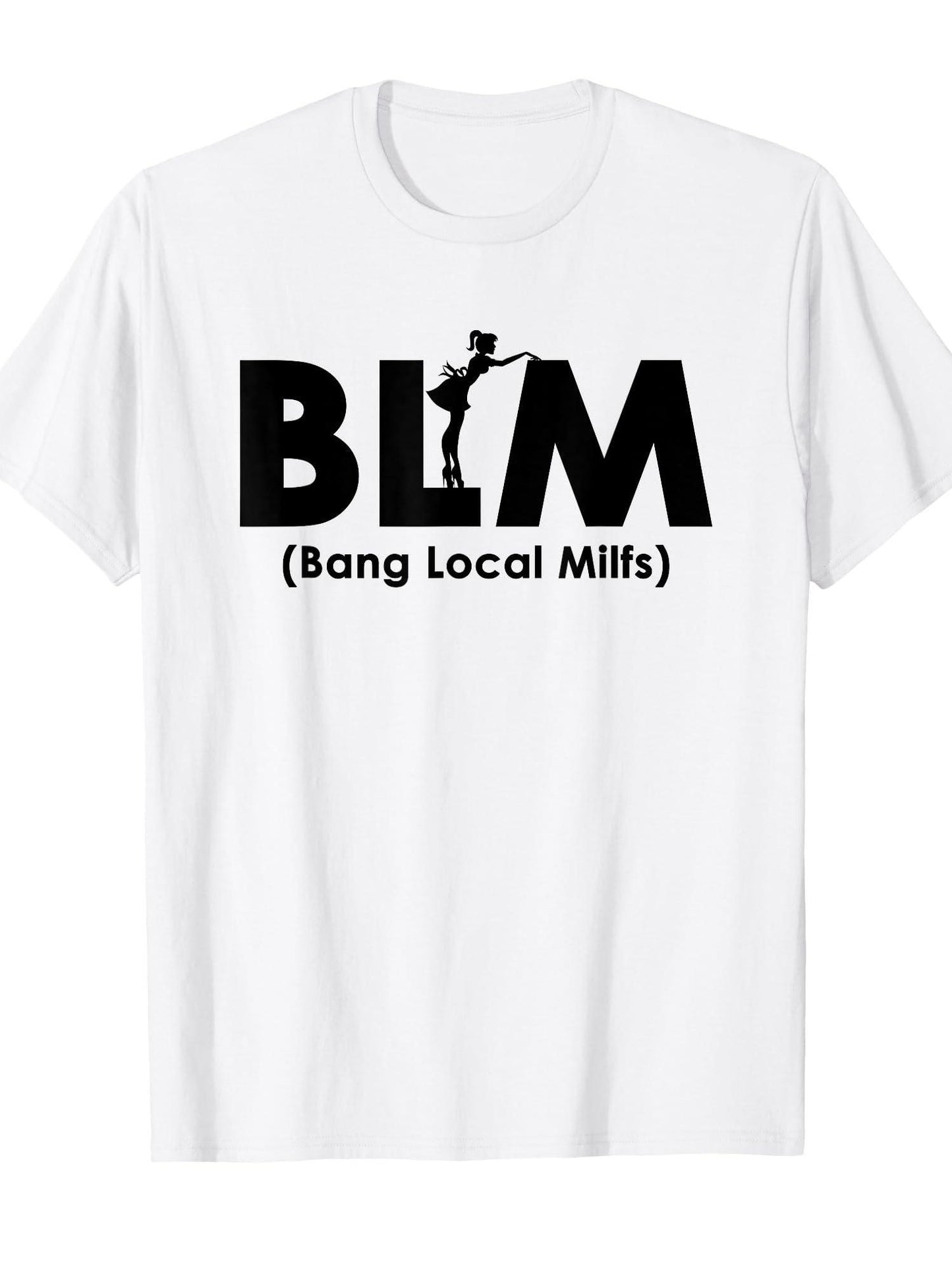 Cool Blm Bang Local Milfs Funny Sarcastic Adult Dad Humor T-shirt Milf 220gsm Cotton Round Neck Short Sleeve Casual Henley Shirt Men T-shirt