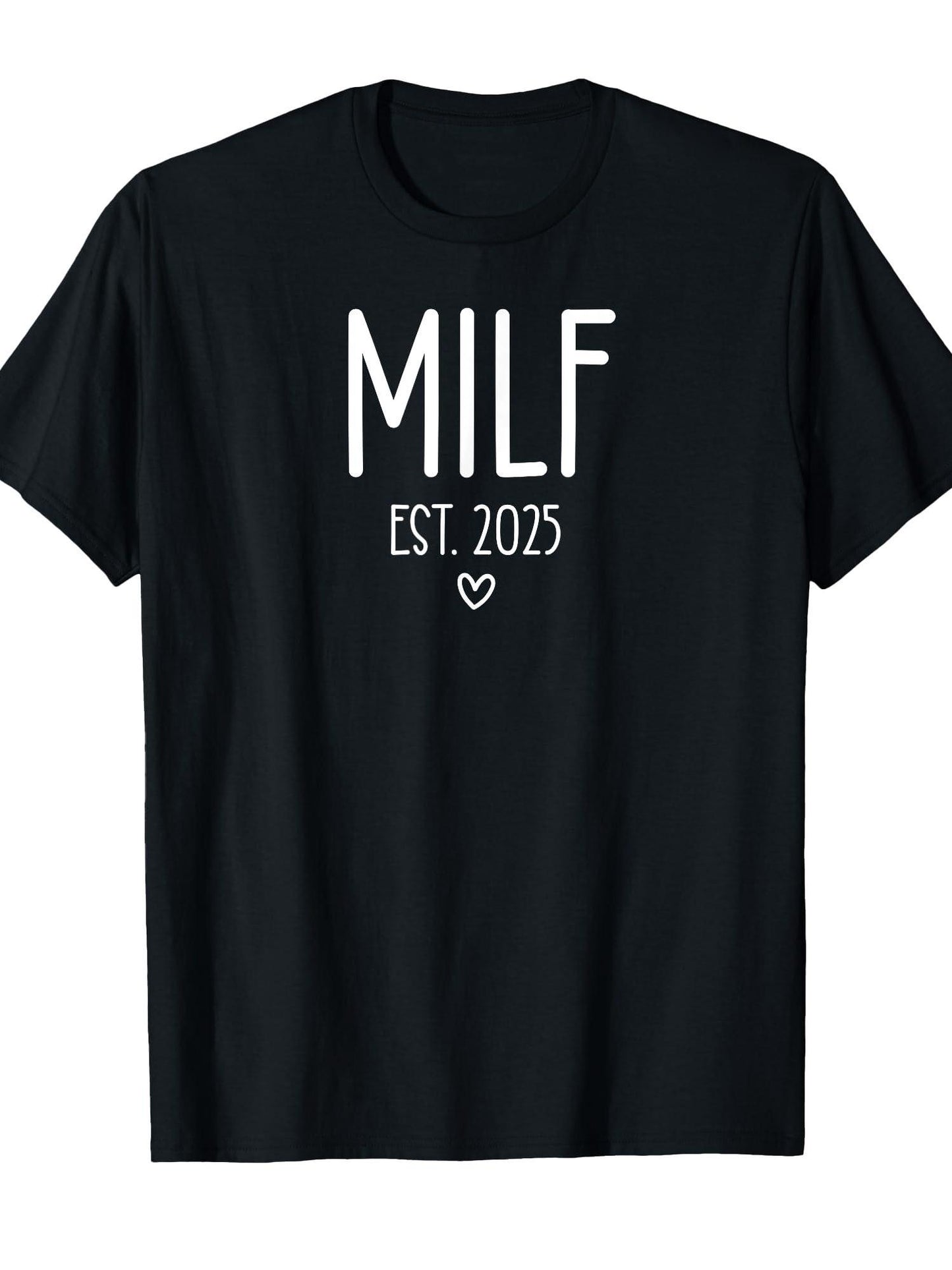 Milf Est 2025 Shirt, Hot Mom Soon To Be Promoted To Milf 2025 T-shirt Milf 220gsm Cotton Round Neck Short Sleeve Casual Henley Shirt Men T-shirt