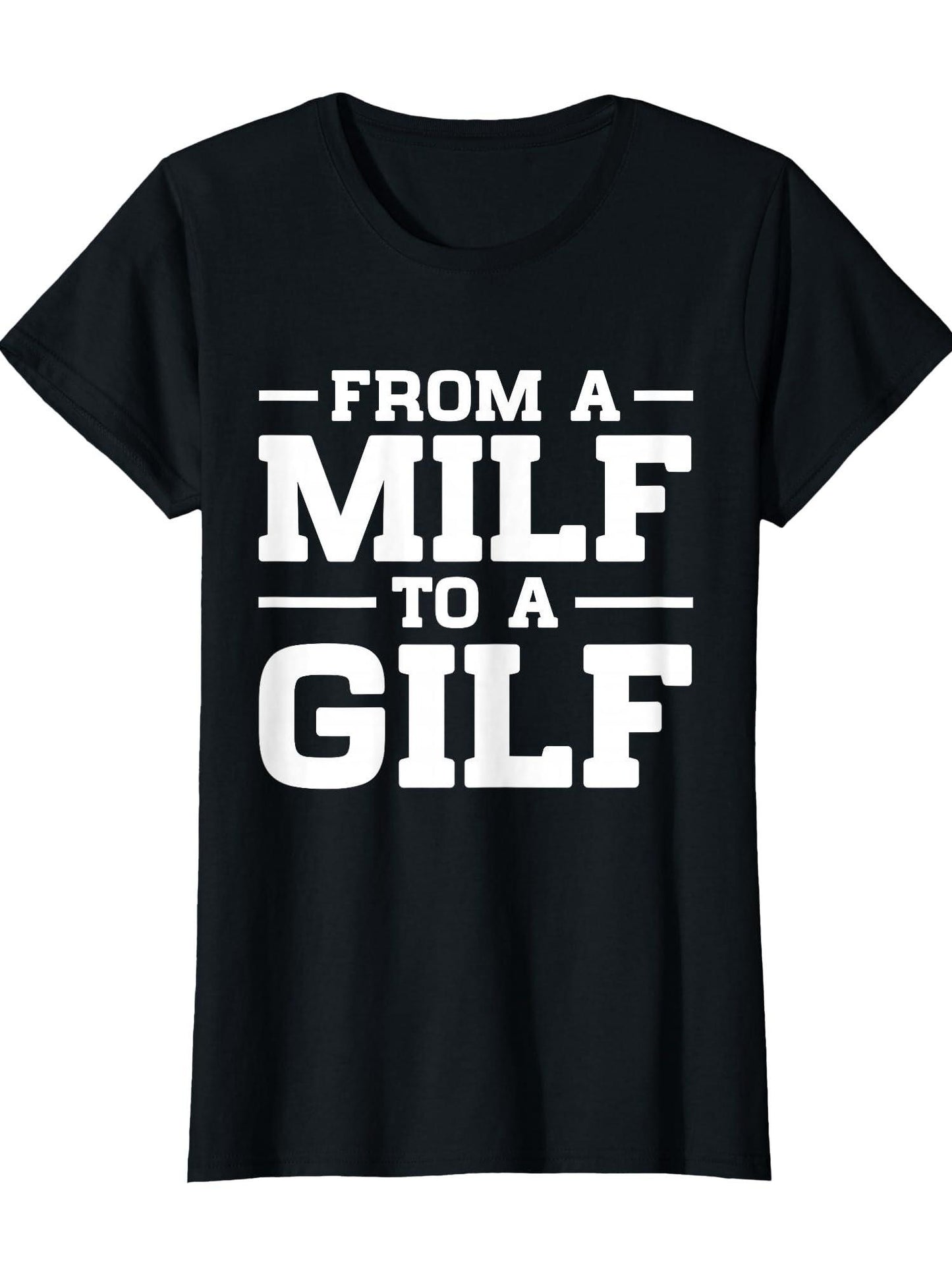 From A Milf To A Gilf Funny Hot Moms To Grandmas Adult Humor T-shirt Milf 220gsm Cotton Round Neck Short Sleeve Casual Henley Shirt Men T-shirt