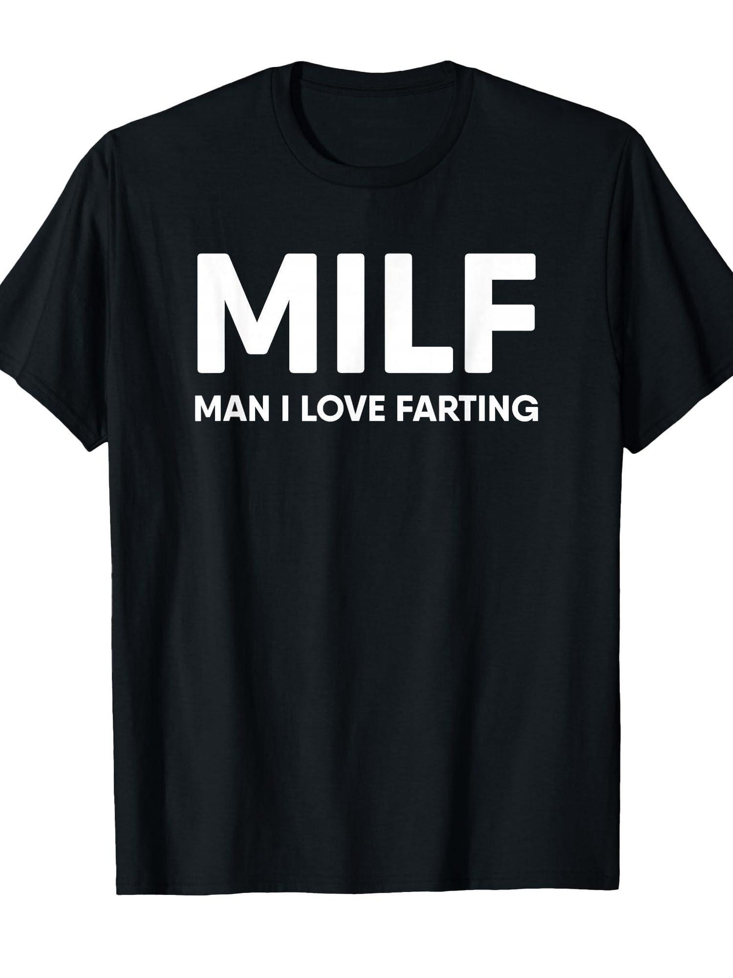 Milf Man I Love Farting T-shirt Milf 220gsm Cotton Round Neck Short Sleeve Casual Henley Shirt Men T-shirt