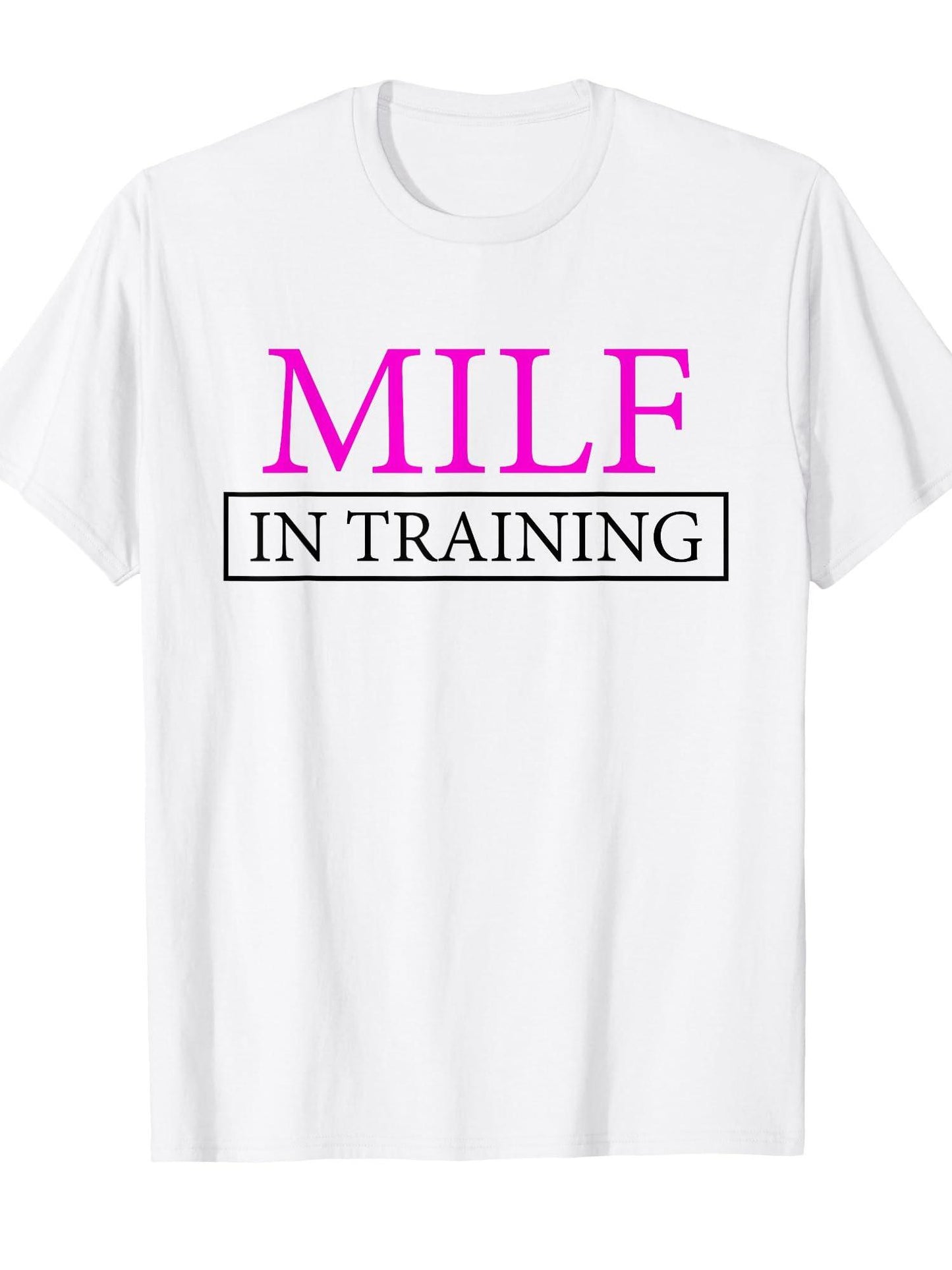 Milf In Training Womens Milf Training Wife Milf In Training T-shirt Milf 220gsm Cotton Round Neck Short Sleeve Casual Henley Shirt Men T-shirt