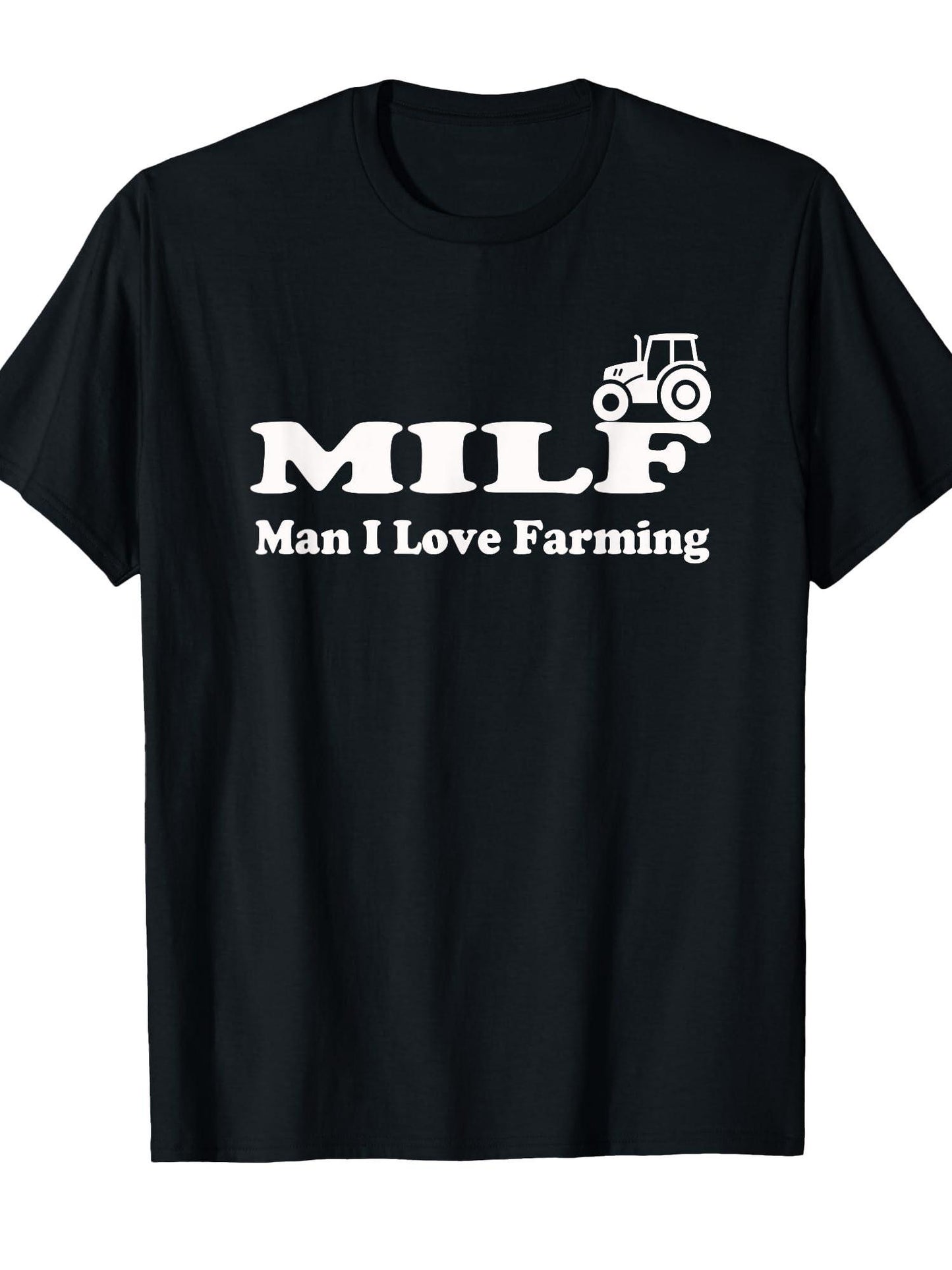 Man I Love Farming Shirt Milf T-shirt Milf 220gsm Cotton Round Neck Short Sleeve Casual Henley Shirt Men T-shirt