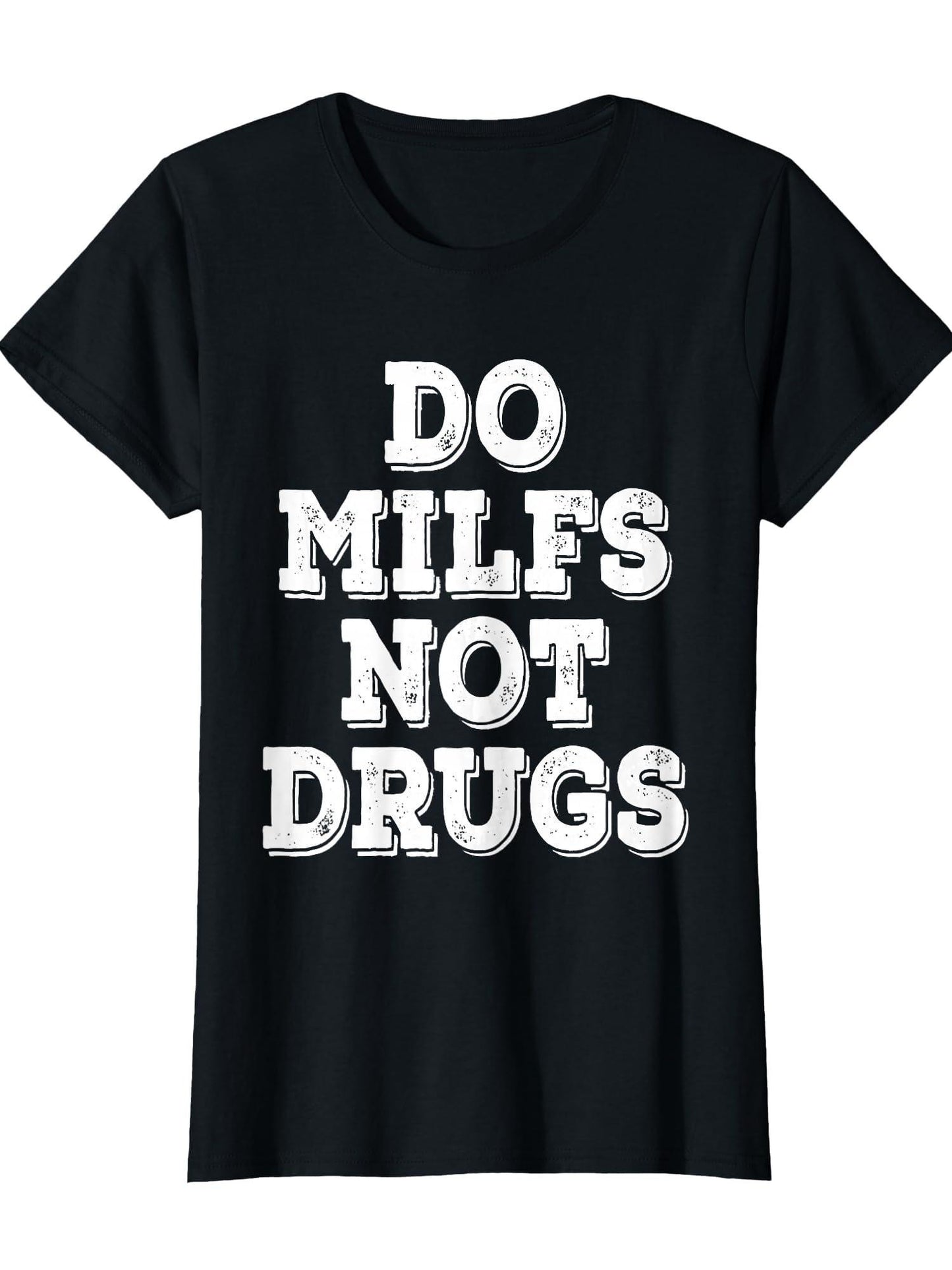 Do Milfs Not Drugs Funny Retro Vintage T-shirt Milf 220gsm Cotton Round Neck Short Sleeve Casual Henley Shirt Men T-shirt