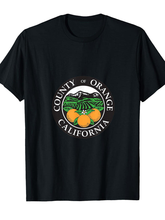 Orange County T-shirt Orange County 220gsm Cotton Round Neck Short Sleeve Casual Henley Shirt Men T-shirt