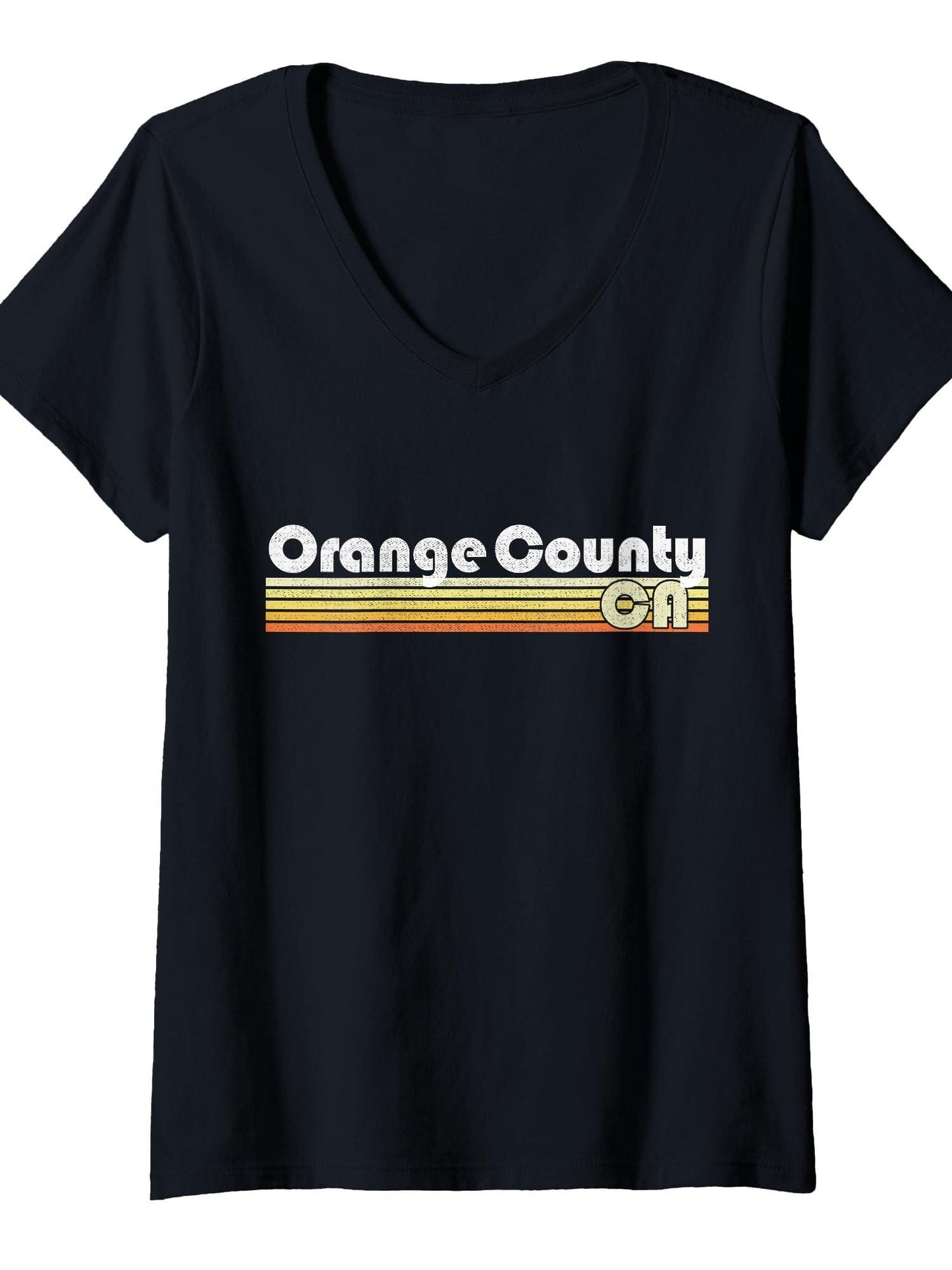 Women's Orange County California Retro Style Vintage Pride 70s 80s T-shirt Orange County 220gsm Cotton Round Neck Short Sleeve Casual Henley Shirt Men T-shirt