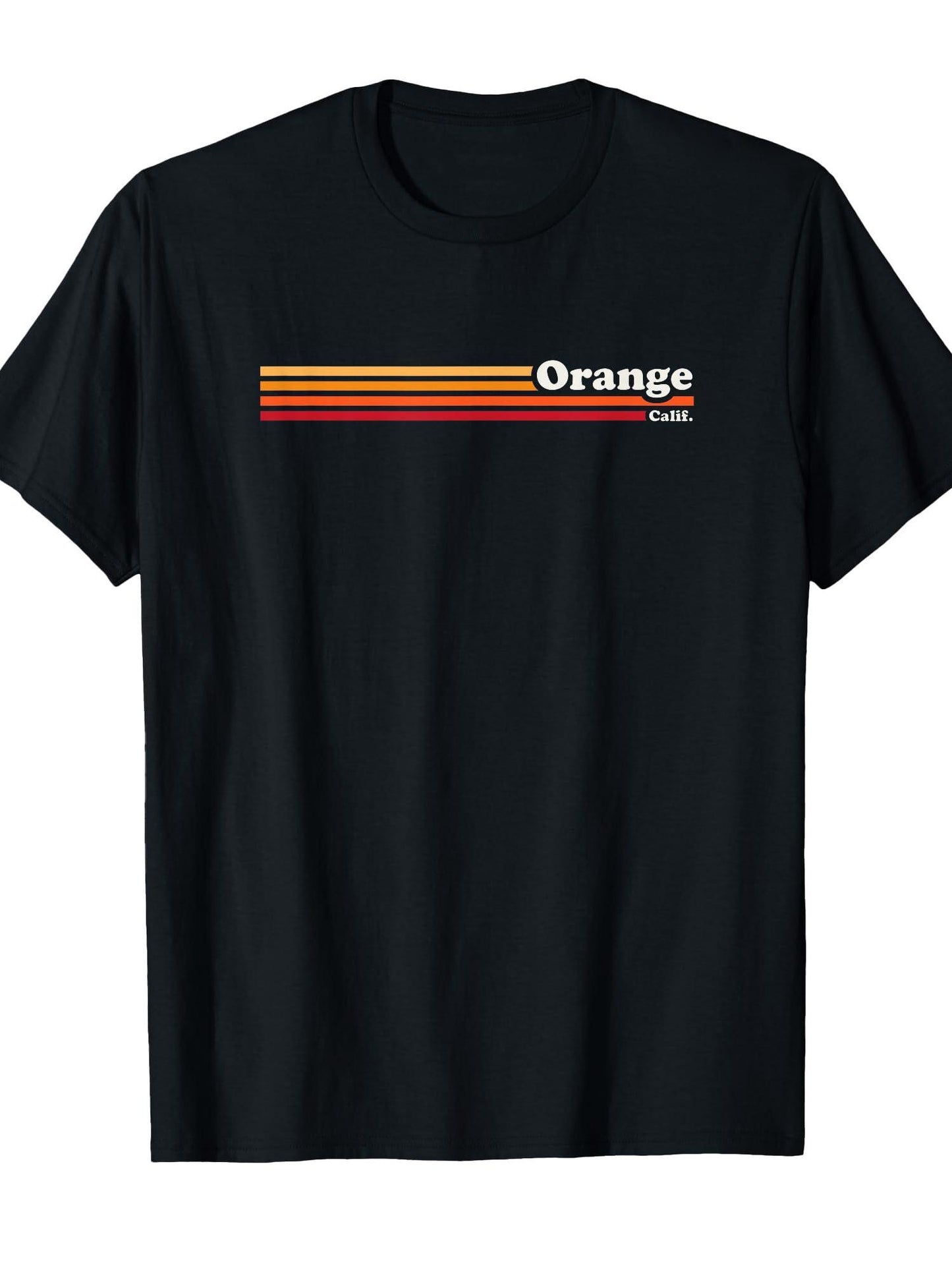Vintage 1980s Graphic Style Orange California T-shirt Orange County 220gsm Cotton Round Neck Short Sleeve Casual Henley Shirt Men T-shirt