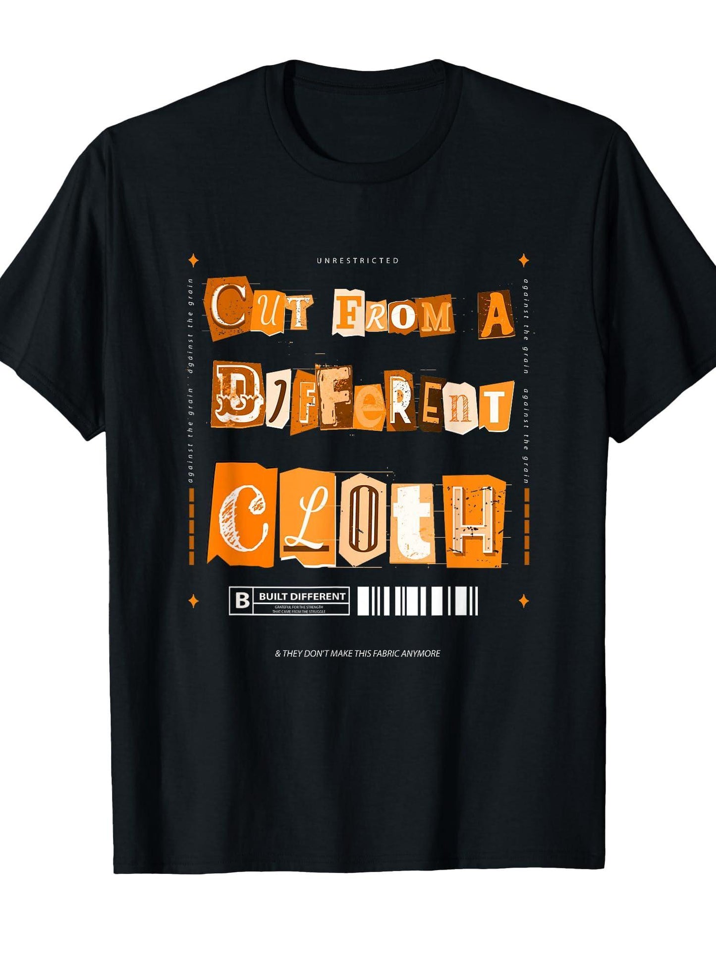 Orange Cut From A Different Cloth Orange Graphic T-shirt Orange County 220gsm Cotton Round Neck Short Sleeve Casual Henley Shirt Men T-shirt