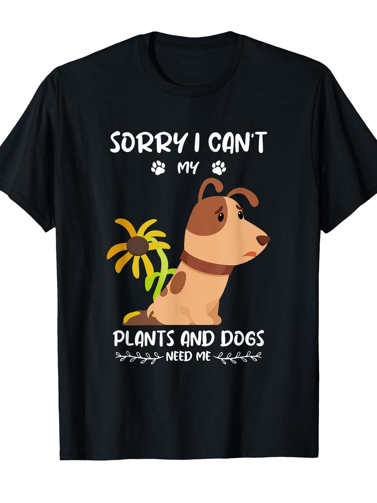 Garden Saying Dog And Plant Gardener Men Women T-shirt Garden 220gsm Cotton Round Neck Short Sleeve Casual Henley Shirt Men T-shirt